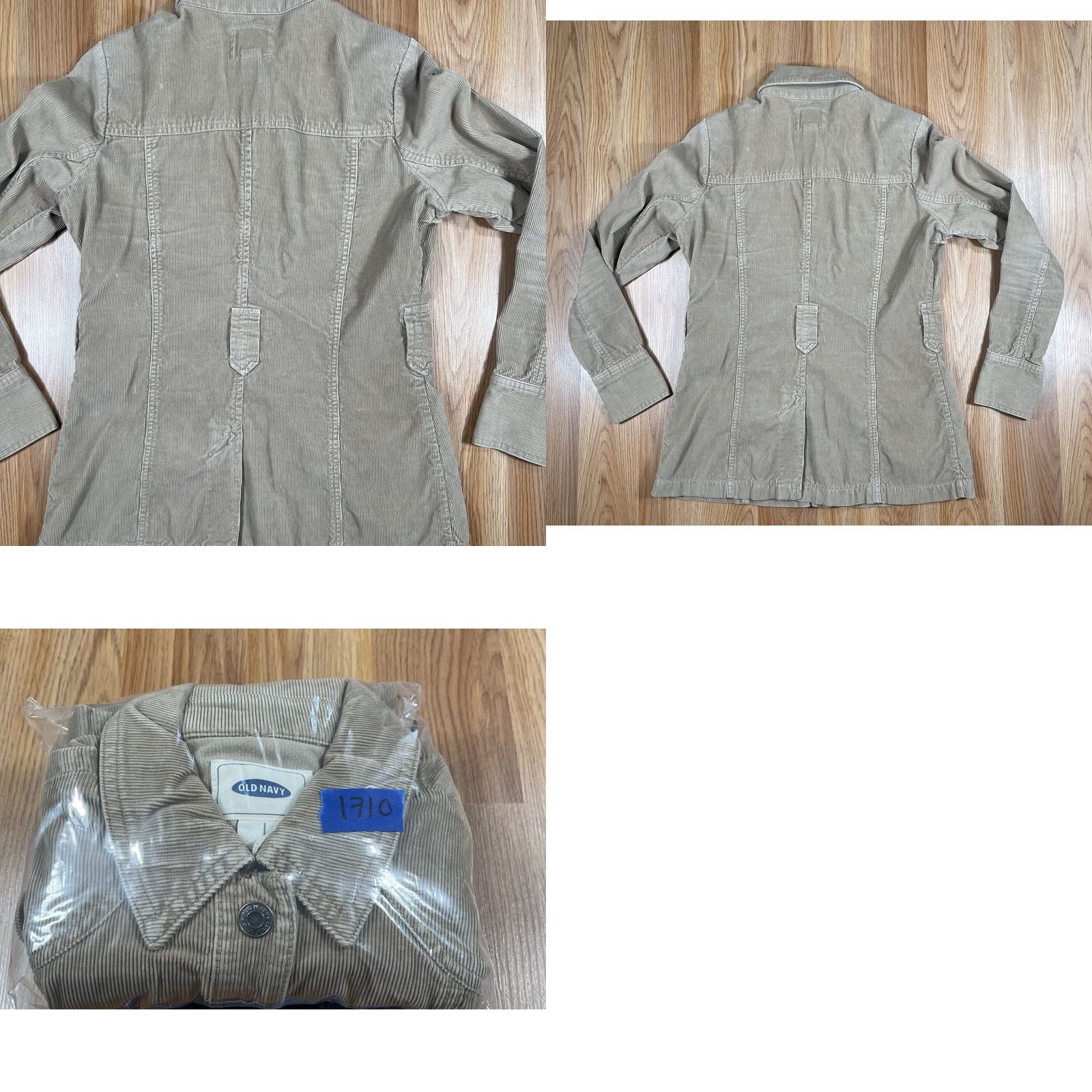 Old Navy VINTAGE Old Navy Jacket Coat Womens S Small Beige Corduroy Pearl Snap Button 100% Cotton Size S / US 4 / IT 40 - 9 Thumbnail