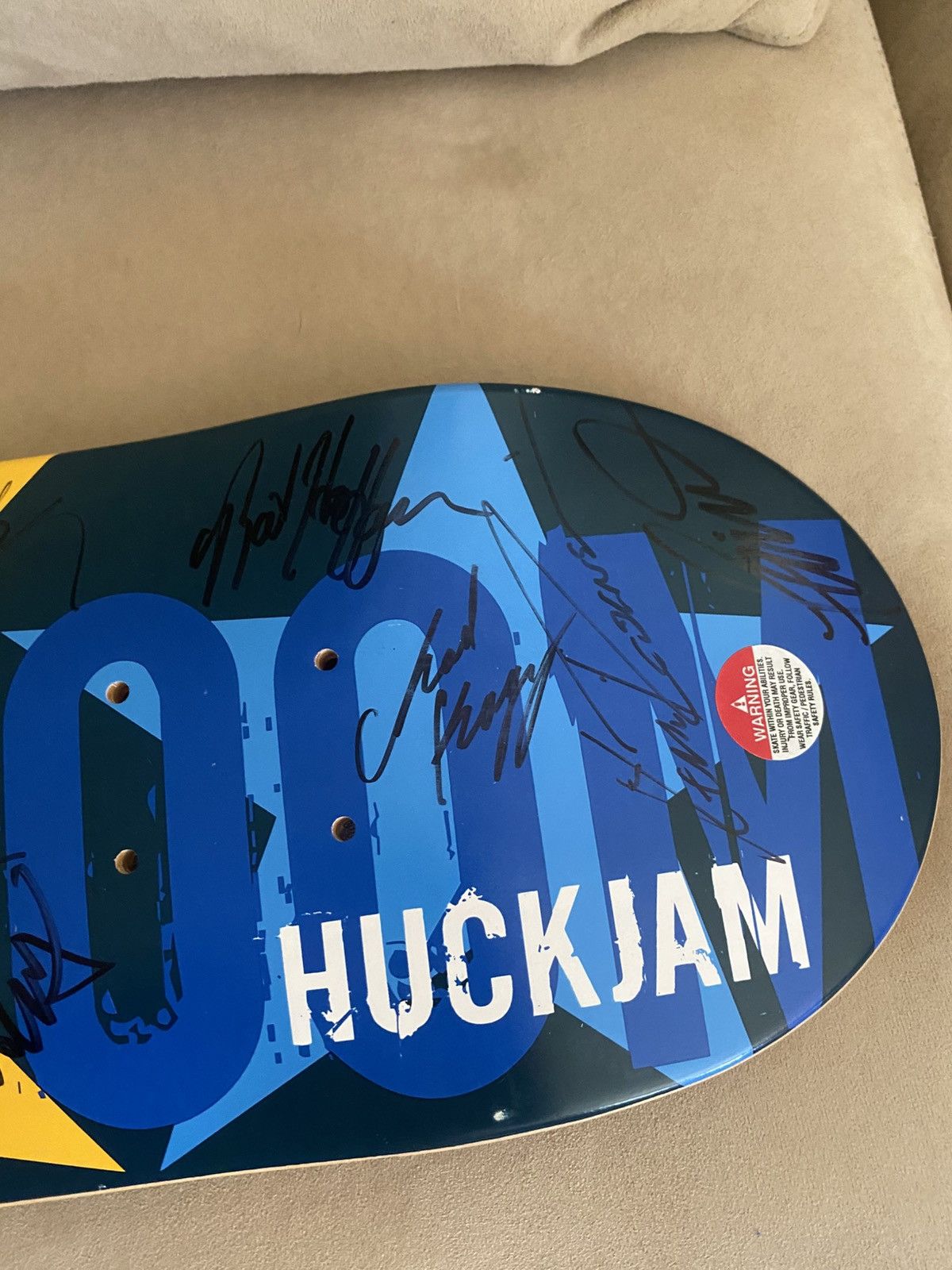 Tony Hawk Autographed 2000’s Tony Hawk Boom Boom HuckJam Skate Deck Size ONE SIZE - 4 Thumbnail
