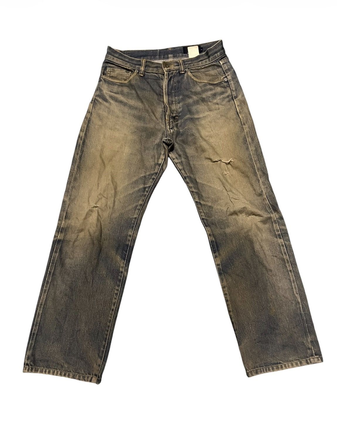 Yohji Yamamoto Distressed Denim Ined By Yohji Yamamoto Denim Pant Size US 30 / EU 46 - 1 Thumbnail