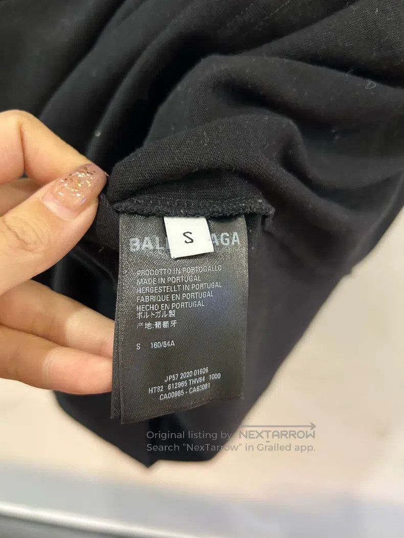Balenciaga Balenciaga Wheat logo black short-sleeve T-shirt Size US S / EU 44-46 / 1 - 6 Thumbnail