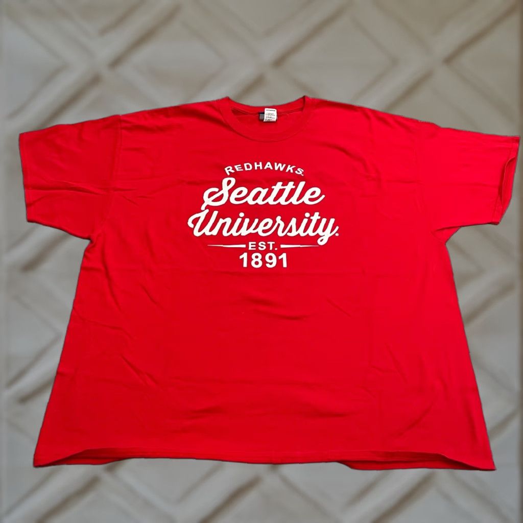 Vintage MV Sport T-Shirt Shirt Mens 3XL Red Seattle University Redhawks Crew Neck Cotton Short Sleeve Vintage No Size US XXL / EU 58 / 5 - 1 Thumbnail