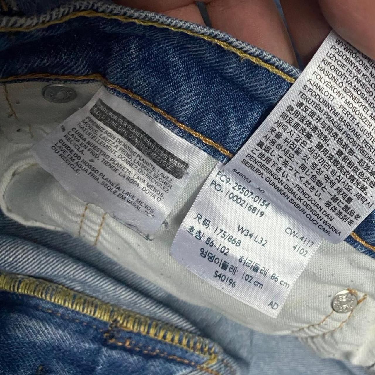 Levi's Levi's 501 blue denim jeans Vintage y2k rap hip hop skate Size US 34 / EU 50 - 5 Thumbnail
