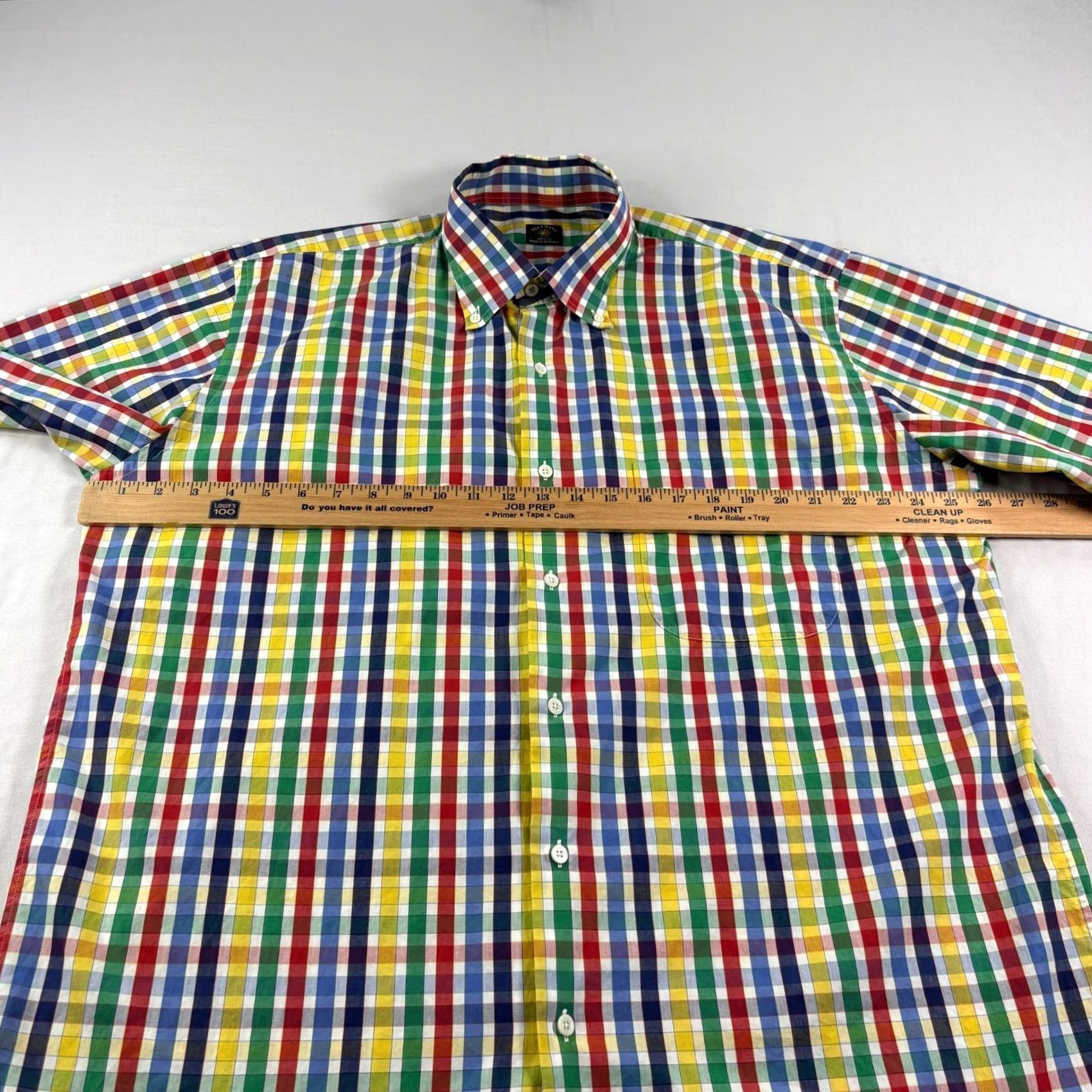 Vintage Maus & Hoffman Shirt Mens XL Button Up Short Sleeve Plaid Cotton Casual Size US XL / EU 56 / 4 - 5 Thumbnail