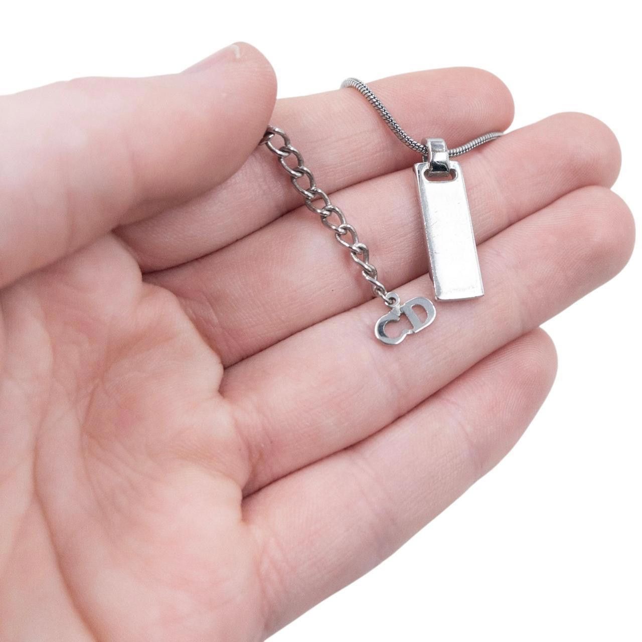 Dior Vintage Dior Silver Pendant Necklace Size ONE SIZE - 5 Thumbnail