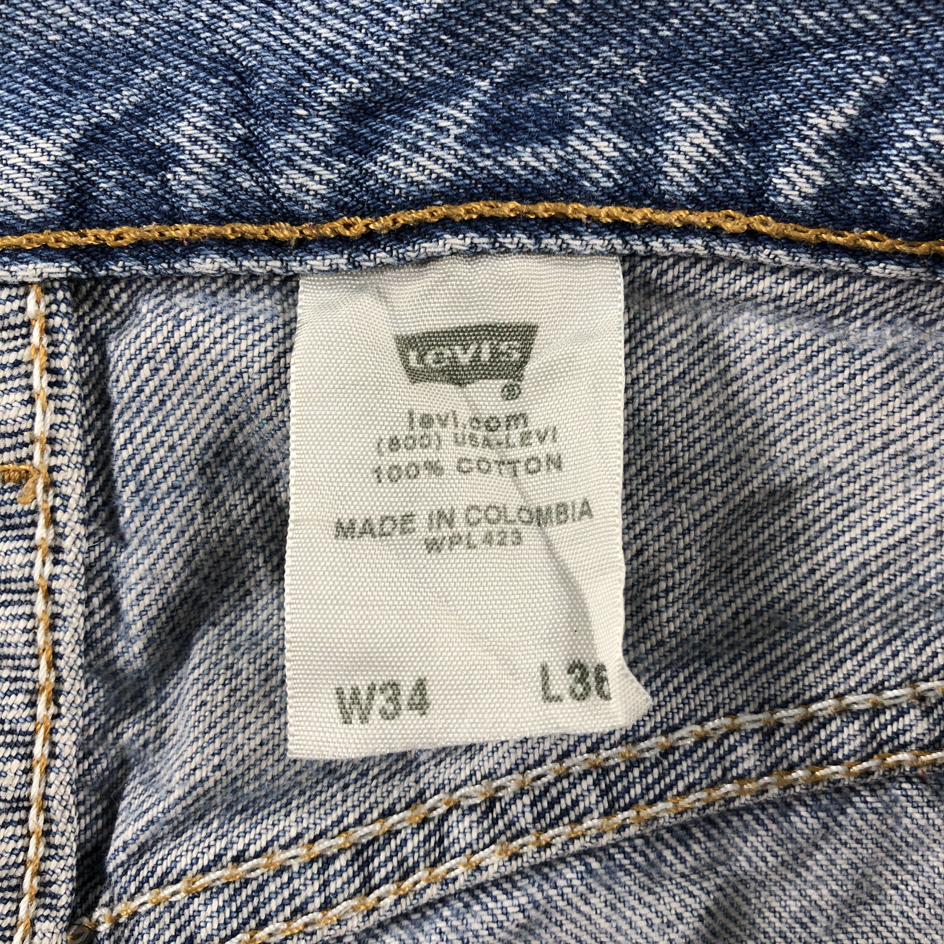 Levi's 90s Vintage Blue Wash Levis 501 Jeans-J2570 Size US 31 - 15 Thumbnail