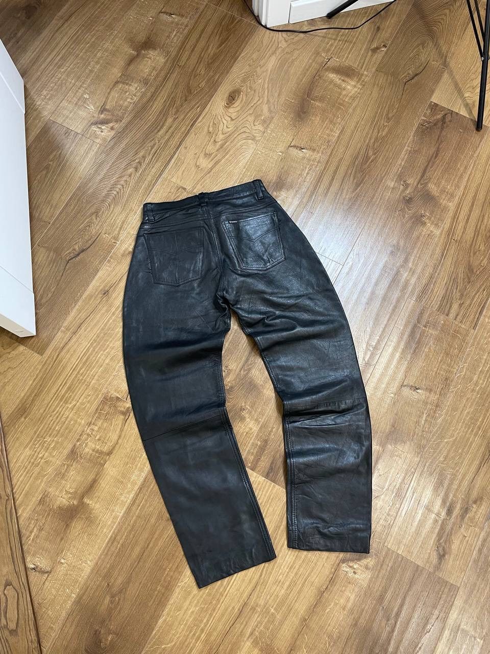 Genuine Leather × Vintage Vintage Y2K Style Genuine Leather Leather Moto Casual Pants Size US 31 - 8 Thumbnail