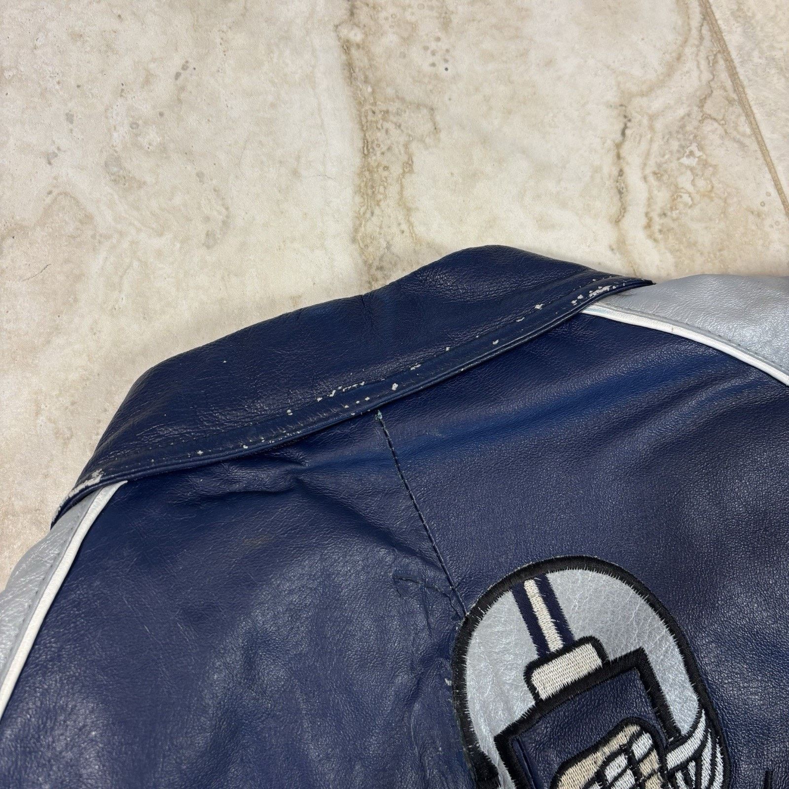 NFL Vintage Dallas Cowboys Flintstones Leather Jacket Mens 2XL Size US XXL / EU 58 / 5 - 12 Thumbnail