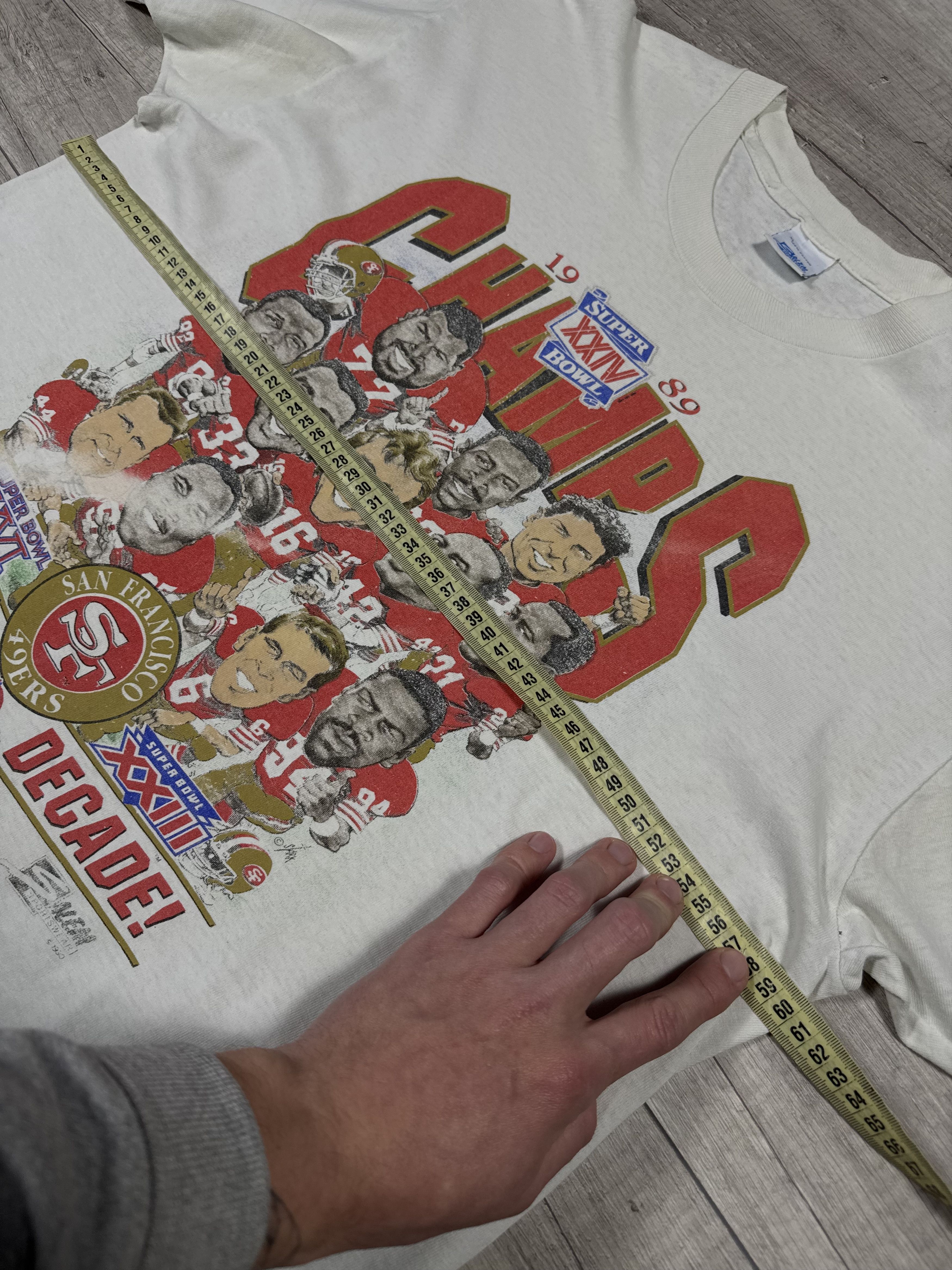 NFL Vtg 1990 San Francisco 49ers Super Bowl Champs Tee Size US XL / EU 56 / 4 - 13 Thumbnail