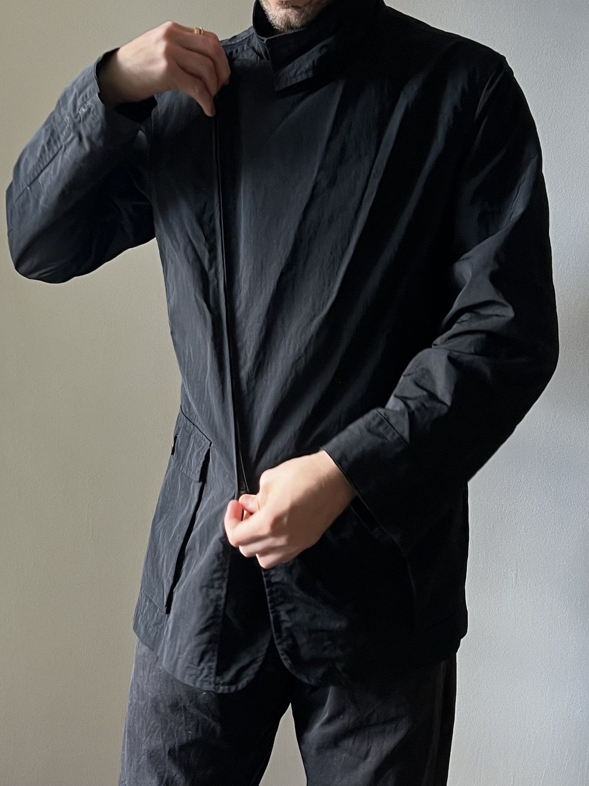 Giorgio Armani Giorgio Armani Black Label Asymmetrical Technical Zip Jacket Size US L / EU 52-54 / 3 - 2 Thumbnail