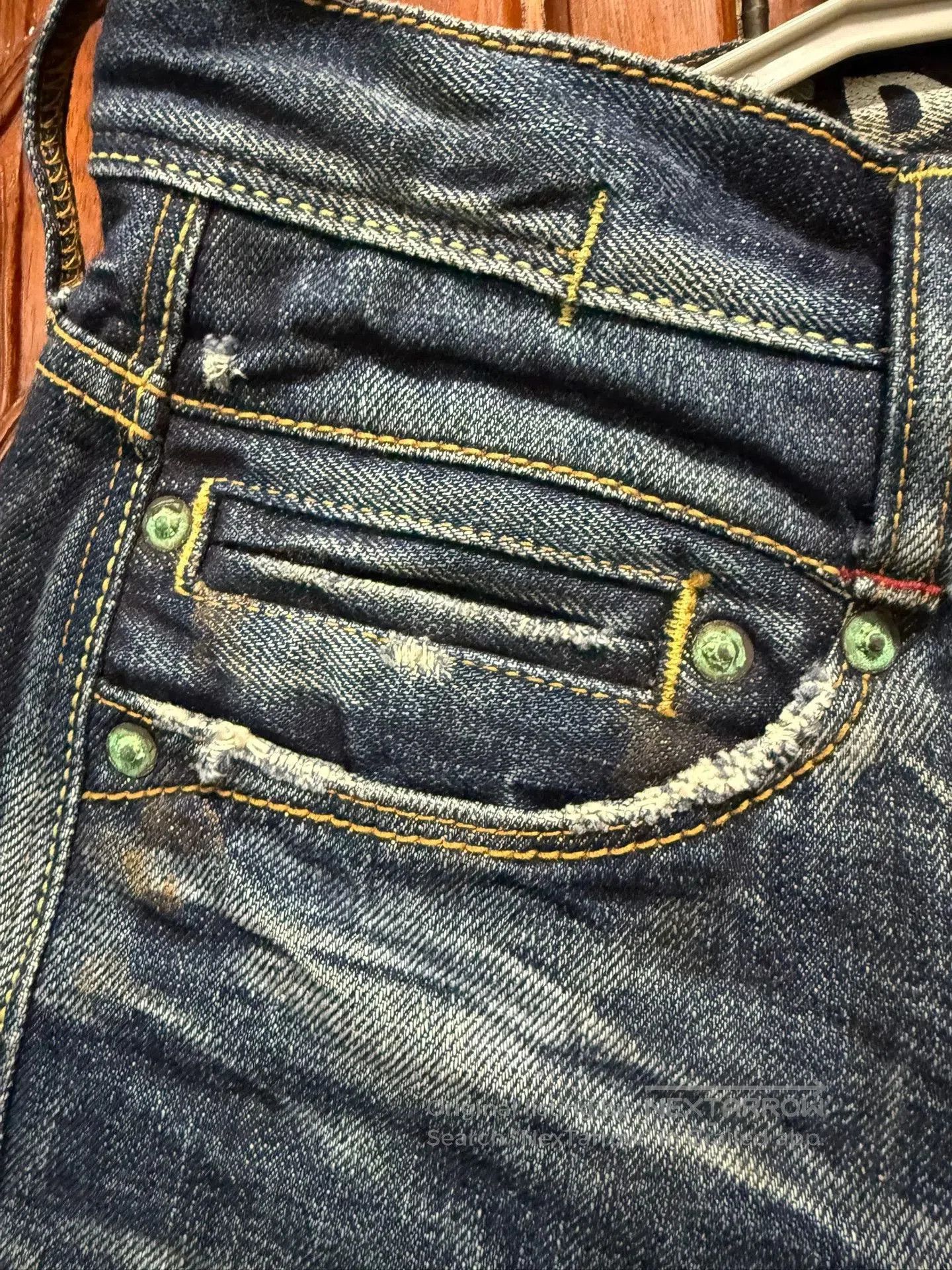 Japanese Brand Men's Okayama Selvedge Straight Slim Jeans. Size US 30 / EU 46 - 3 Thumbnail