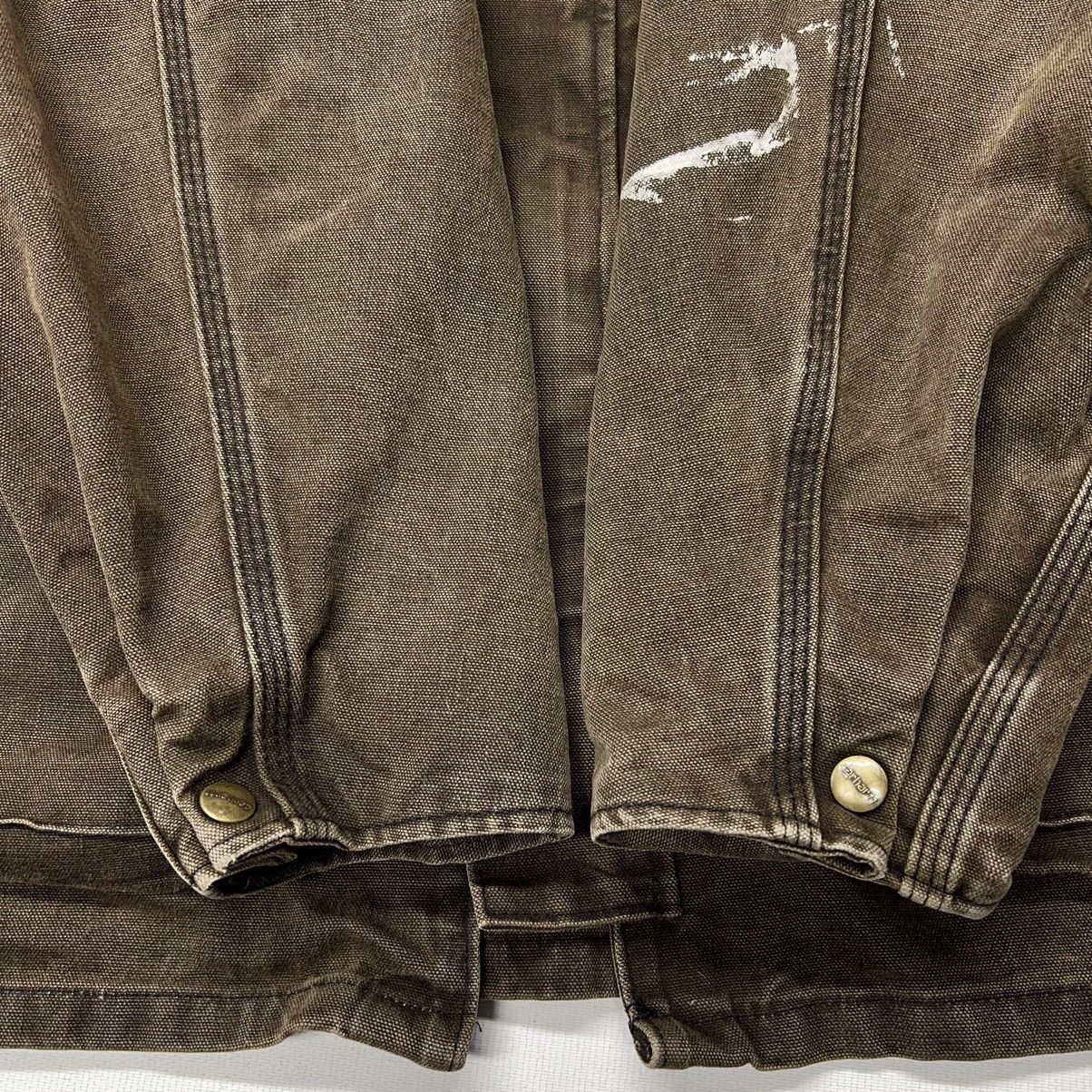 Carhartt × Vintage Carhartt Jacket Brown Duster Chore Barn Coat Canvas Full Zip Size US L / EU 52-54 / 3 - 10 Thumbnail