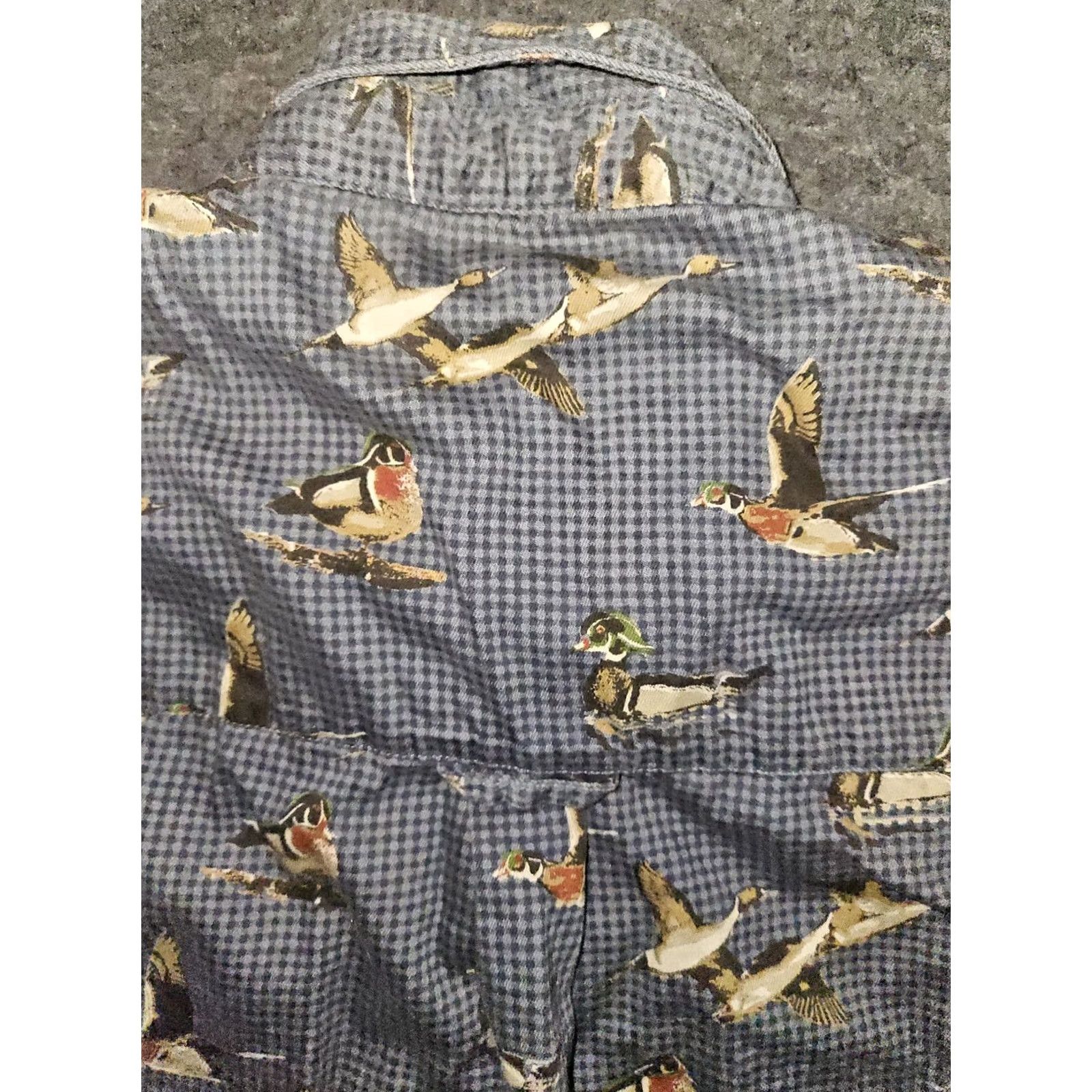 Vintage Columbia Button-Down Shirt Men L Long Sleeve Blue Ducks Gingham AOP” Size US L / EU 52-54 / 3 - 8 Thumbnail