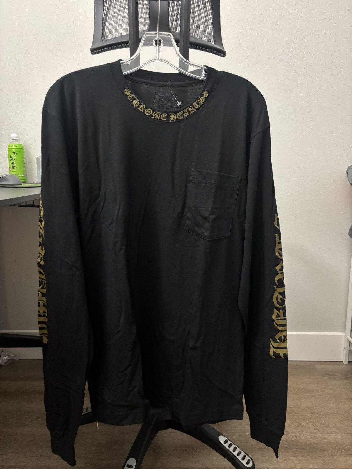 Chrome Hearts Black olive/army green neck logo long sleeve Size US L / EU 52-54 / 3 - 1 Thumbnail
