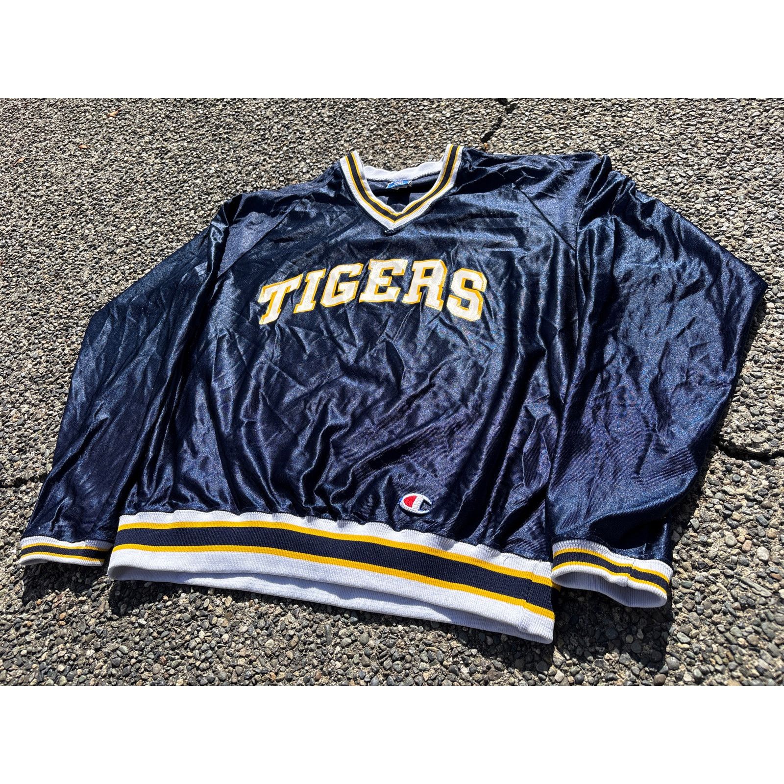 Champion Vintage 80s Champion Tigers Satin Nylon pullover USA made Size US L / EU 52-54 / 3 - 3 Thumbnail