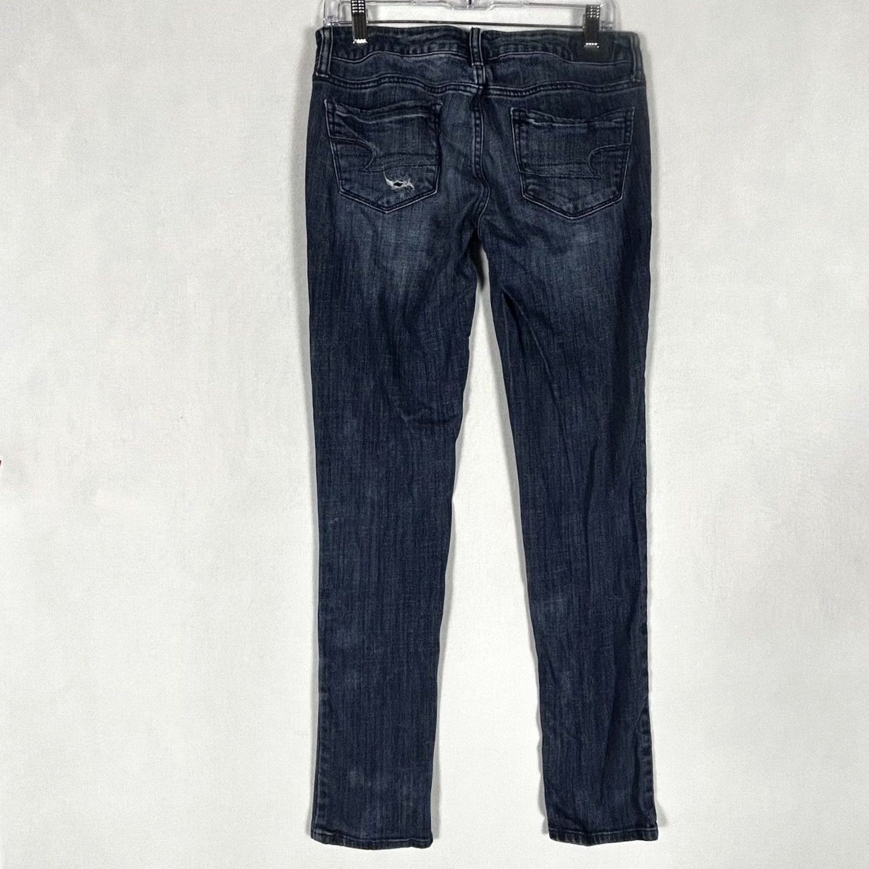 American Eagle Outfitters American Eagle Outfitters Jeans Skinny 4 Regular Women Blue Denim Low Rise Stretch 5-Pocket Womens–N/A Size 27" / US 4 / IT 40 - 5 Thumbnail