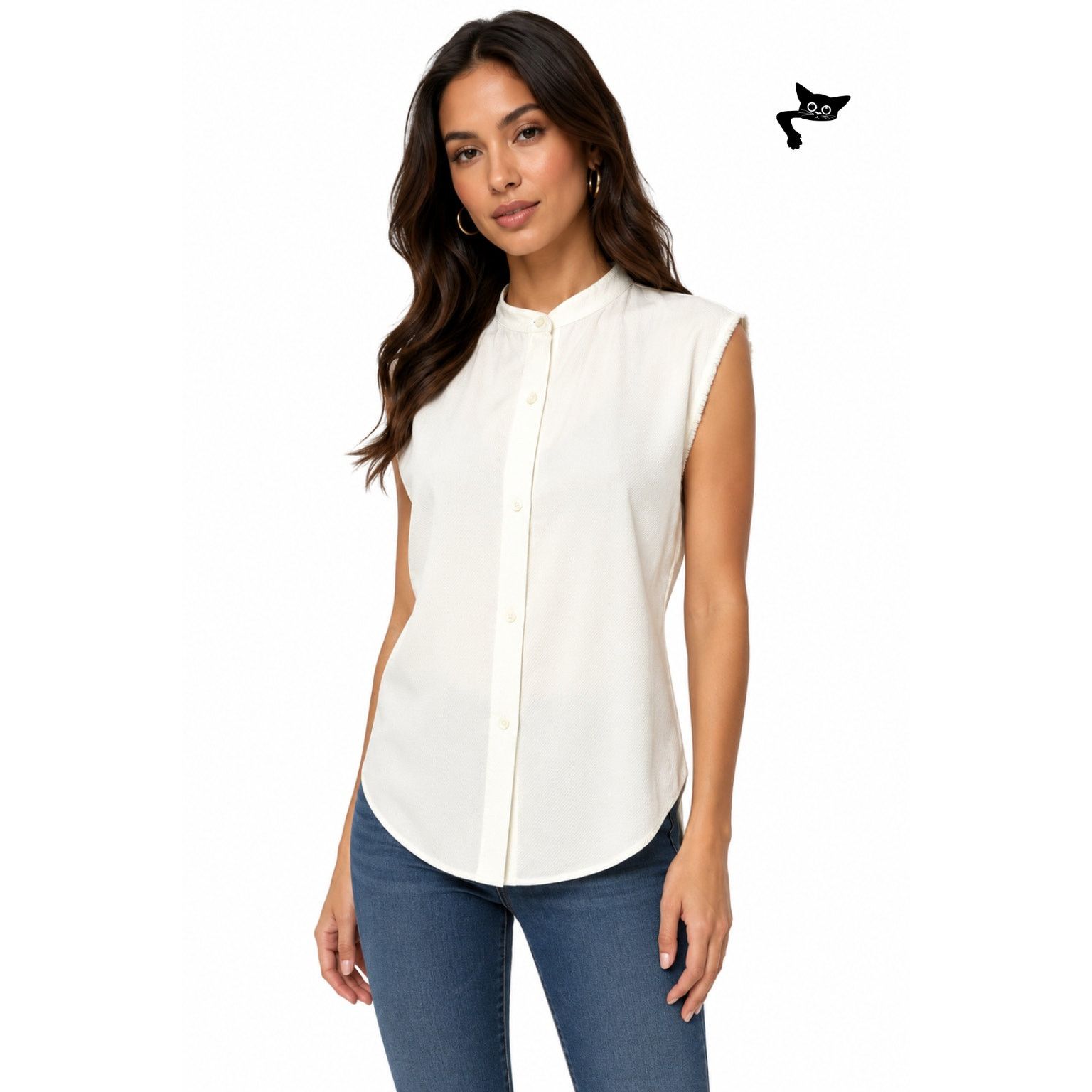 Helmut Lang Helmut Lang Ivory Tie Back Sleeveless Blouse US S Size S / US 4 / IT 40 - 8 Thumbnail