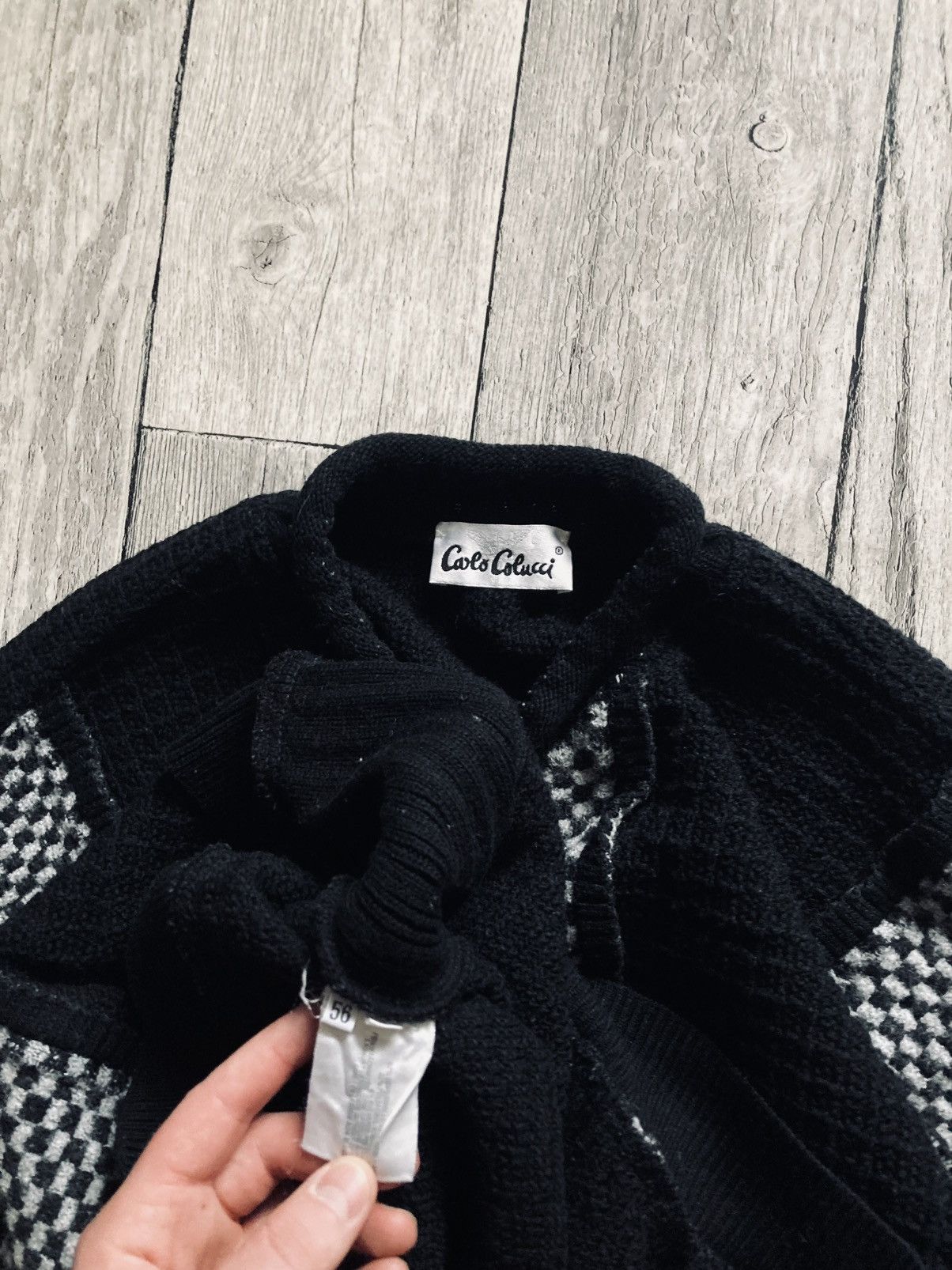 Carlo Colucci × Vintage Vintage 90’s carlo colucci knitted block sweater drip Y2k Size US XL / EU 56 / 4 - 9 Thumbnail