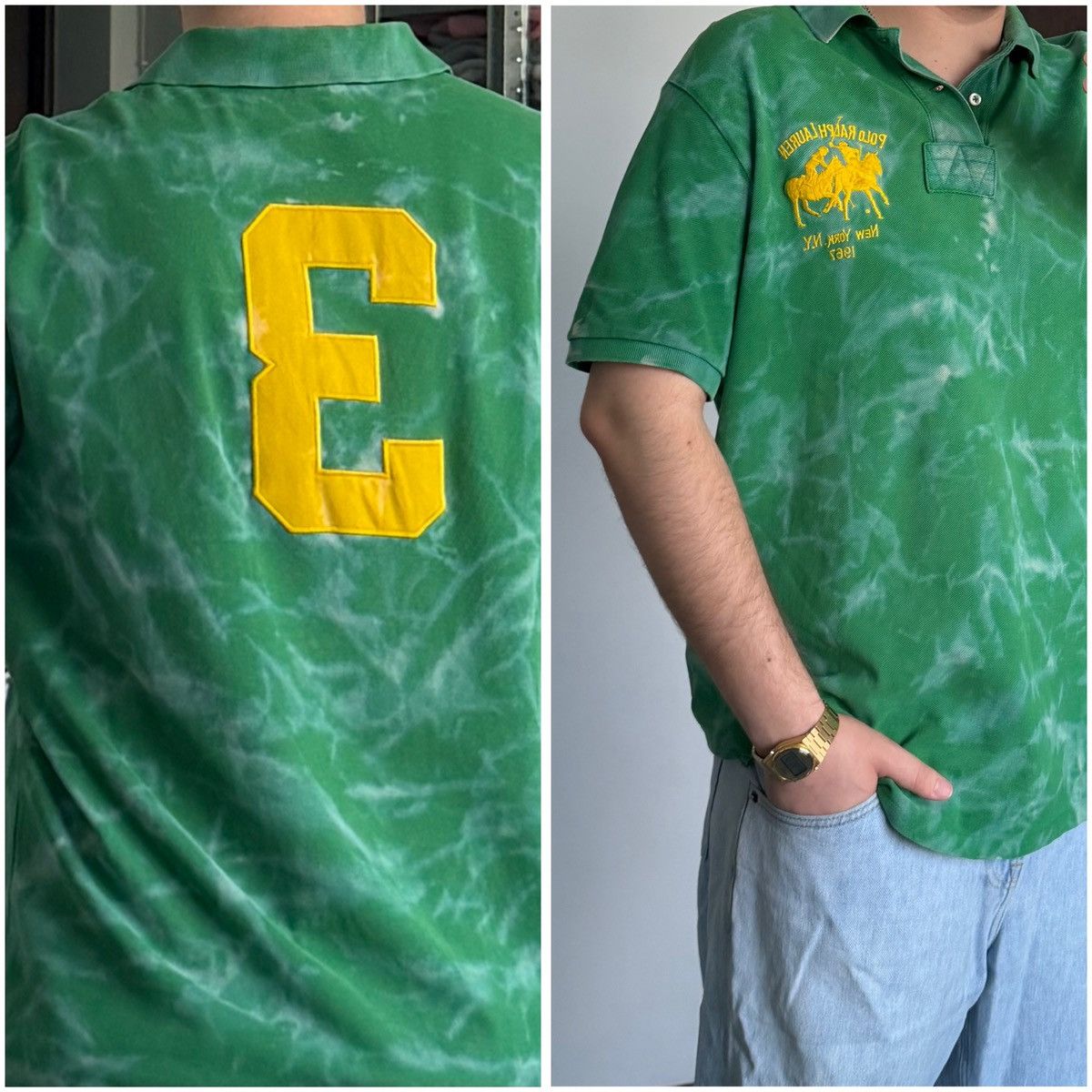 Vintage Polo Ralph Lauren big logo shirt tee Size US XL / EU 56 / 4 - 1 Thumbnail