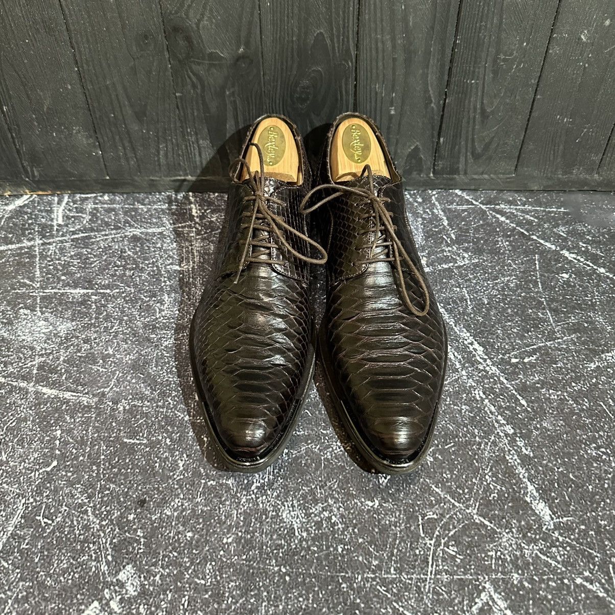 Baldinini BALDININI 🇮🇹- Men’s Brown Oxford Python Leather Size 40 Size US 7 / EU 40 - 5 Thumbnail
