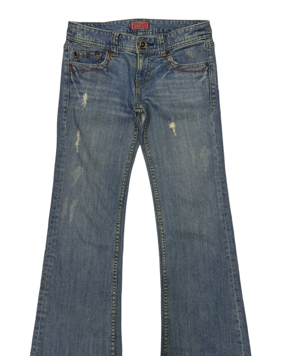 Hysteric Glamour THE OZOCLOCKS LOW RISE FLARE DISTRESS DENIM FLARE JEANS Size 29" - 5 Thumbnail
