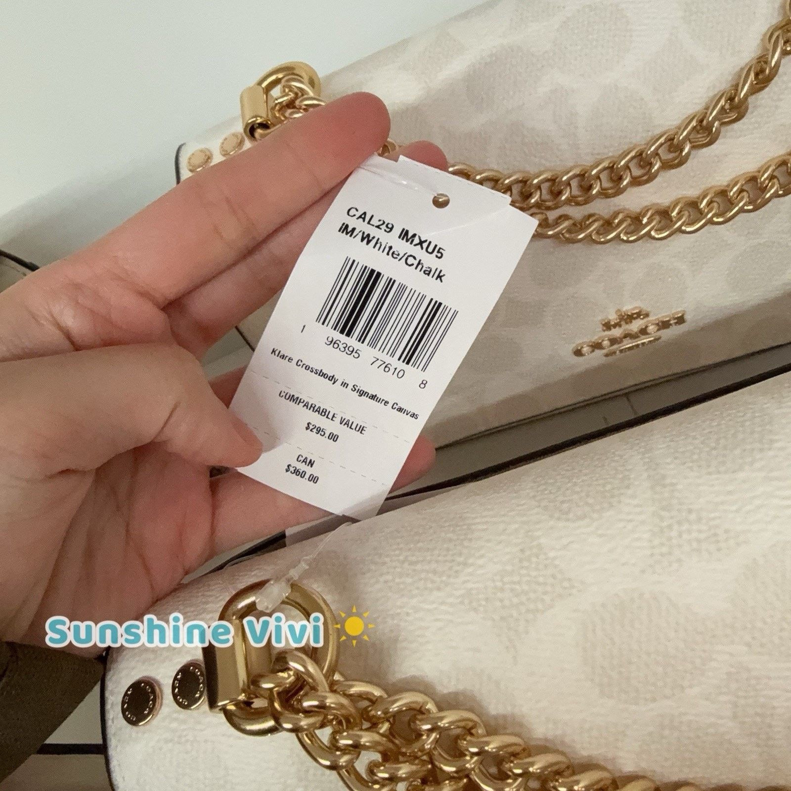 Coach NWT Coach Klare Crossbody Bag Gold/White/Chalk CAL29 Size ONE SIZE - 3 Thumbnail