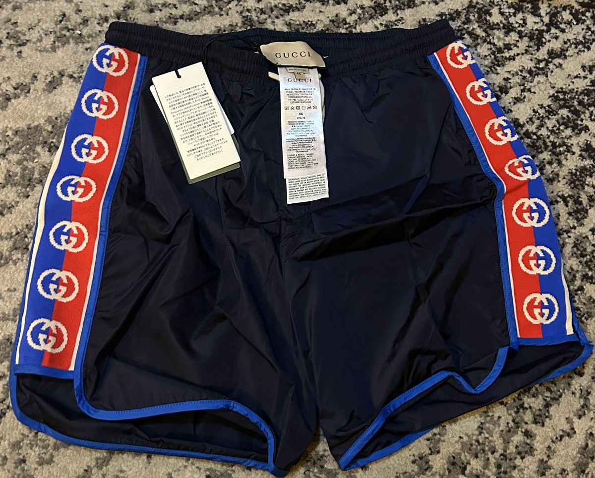 Gucci Gucci Nylon Swim Shorts with Logo Stripe Size US 32 / EU 48 - 3 Thumbnail