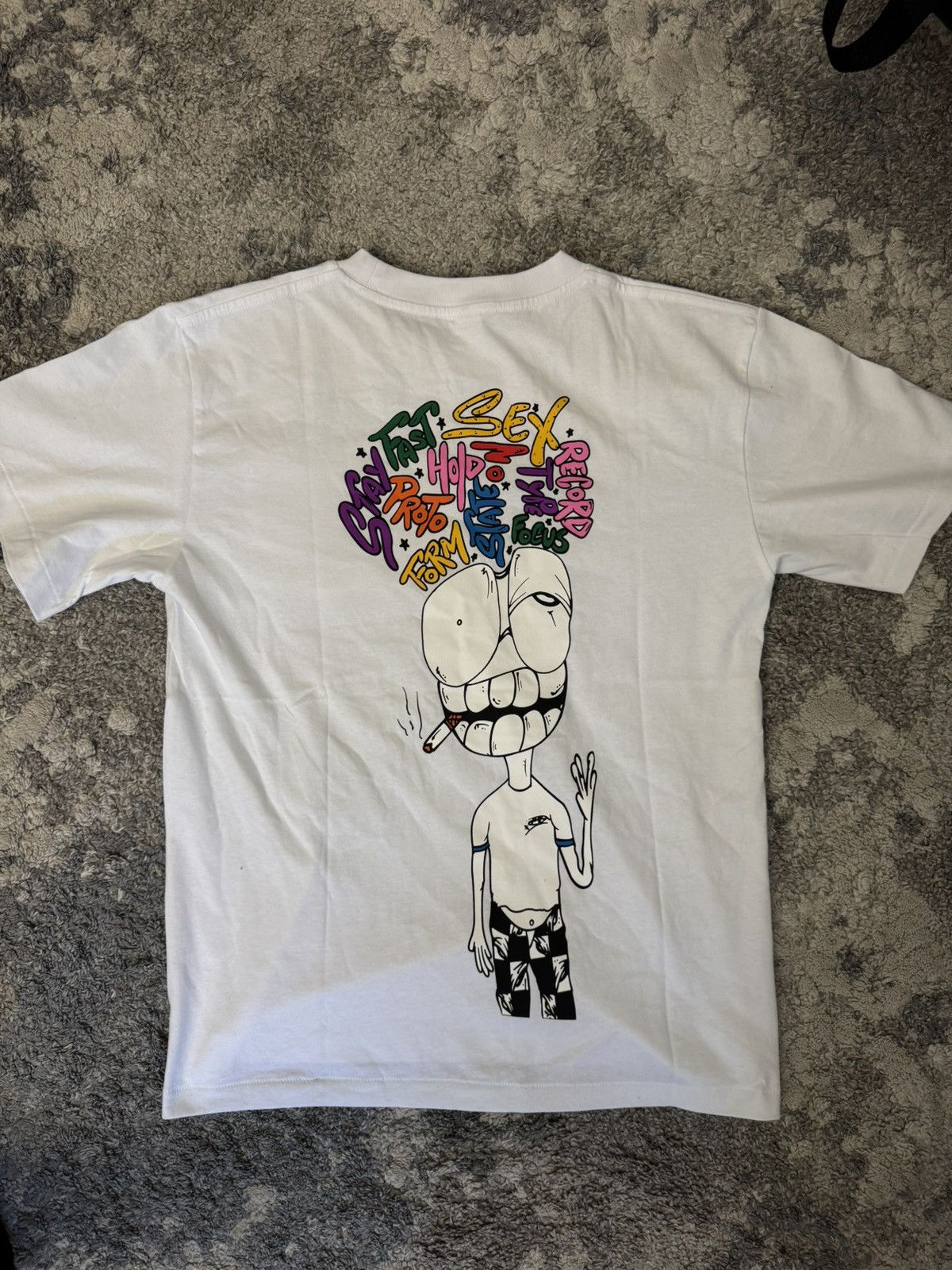 トップス MattyBoy ANTI PROMO T-shirt Matty Boy Anti Promo NYC Exclusive White Short Sleeve Tee - SRM