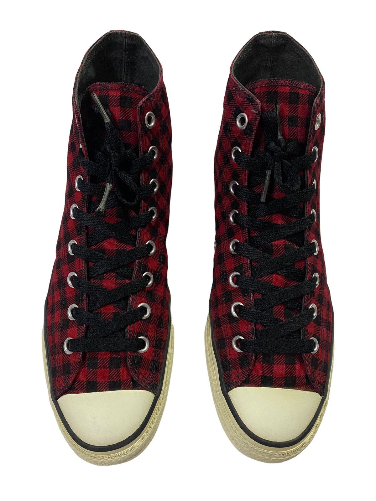 Number (N)ine NUMBER (N)INE Red Plaind Punk Sneakers Size US 9 / EU 42 - 21 Thumbnail
