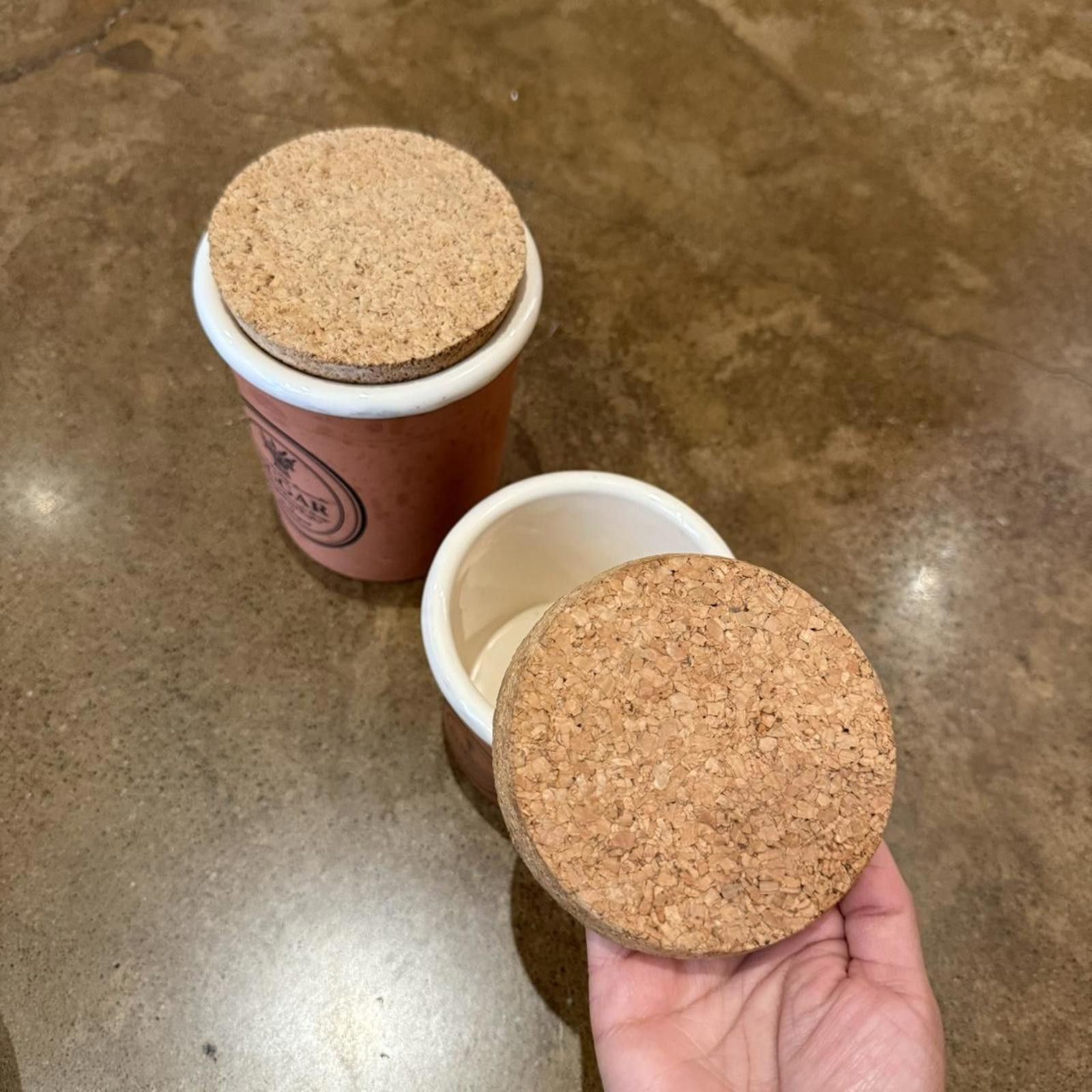 Other Set of 2 Coffee and Sugar Corked Jars Size ONE SIZE - 3 Thumbnail