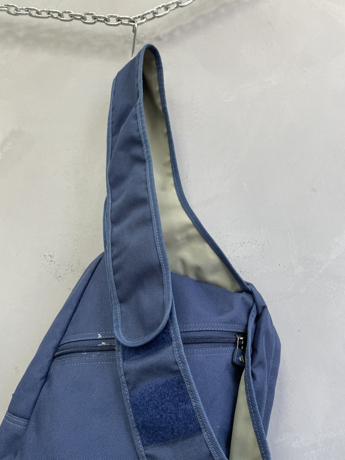 Adidas Adidas Small Sling Bag Blue White Logo Y2K Sport Size ONE SIZE - 10 Thumbnail