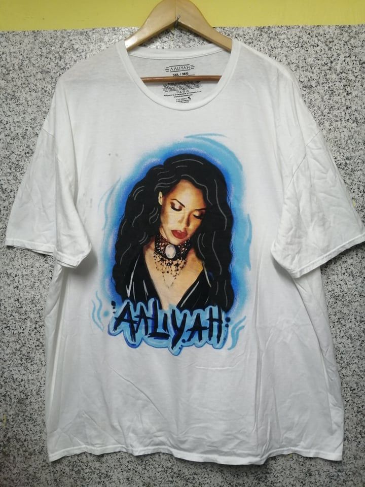 Band Tees × Rap Tees × Vintage Aaliyah air brush t shirt Oversized Very Rare Size US XXL / EU 58 / 5 - 1 Thumbnail