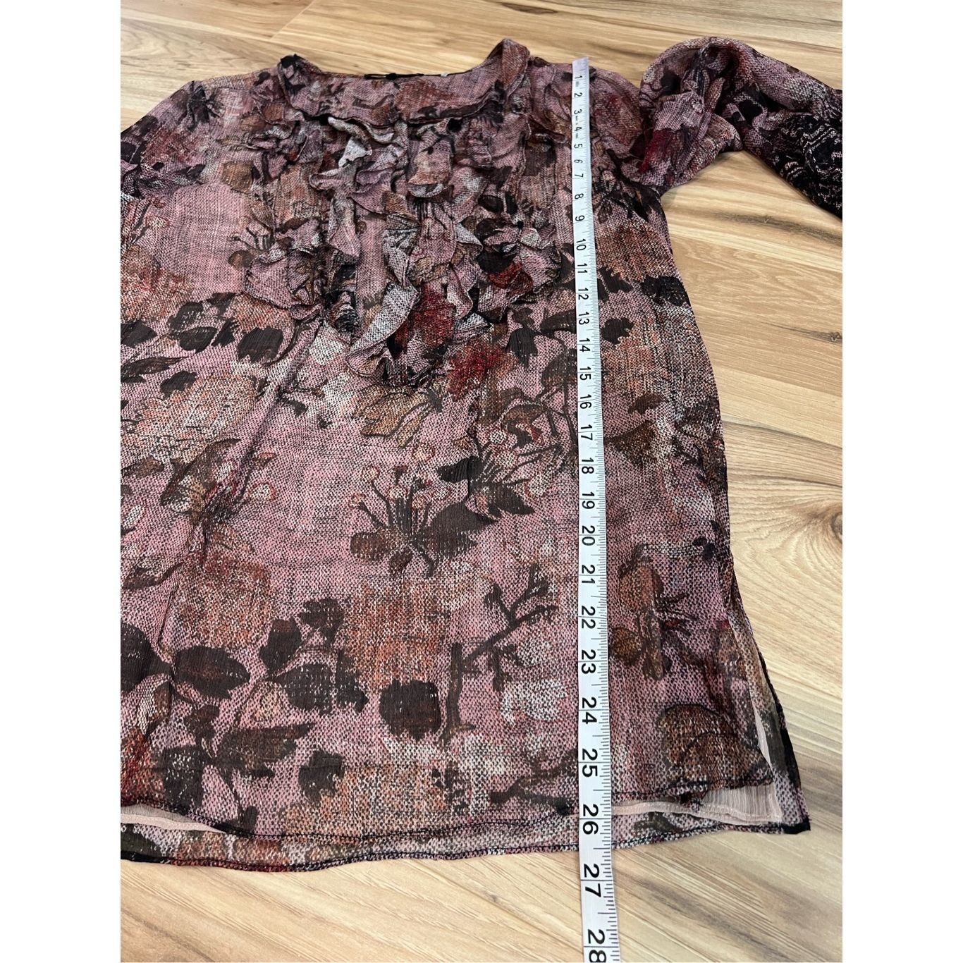 KOBI HALPERIN Kobi Halperin Floral Print long Sleeve silk Blouse Sz S Size S / US 4 / IT 40 - 8 Thumbnail