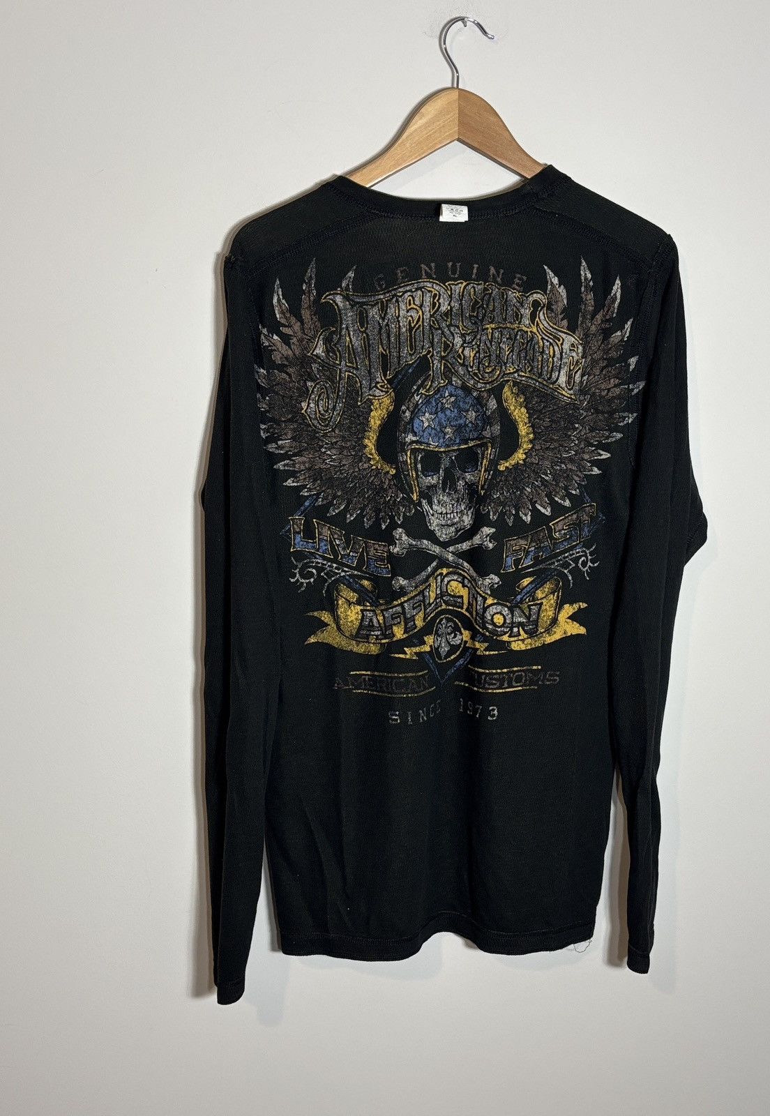 Affliction Affliction Long Sleeve Thermal Reversible Shirt XL Grunge Size US XL / EU 56 / 4 - 6 Thumbnail