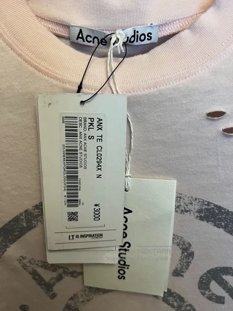 Acne Studios Acne Studios Pink letter print badge distressed men's and Size US S / EU 44-46 / 1 - 4 Thumbnail
