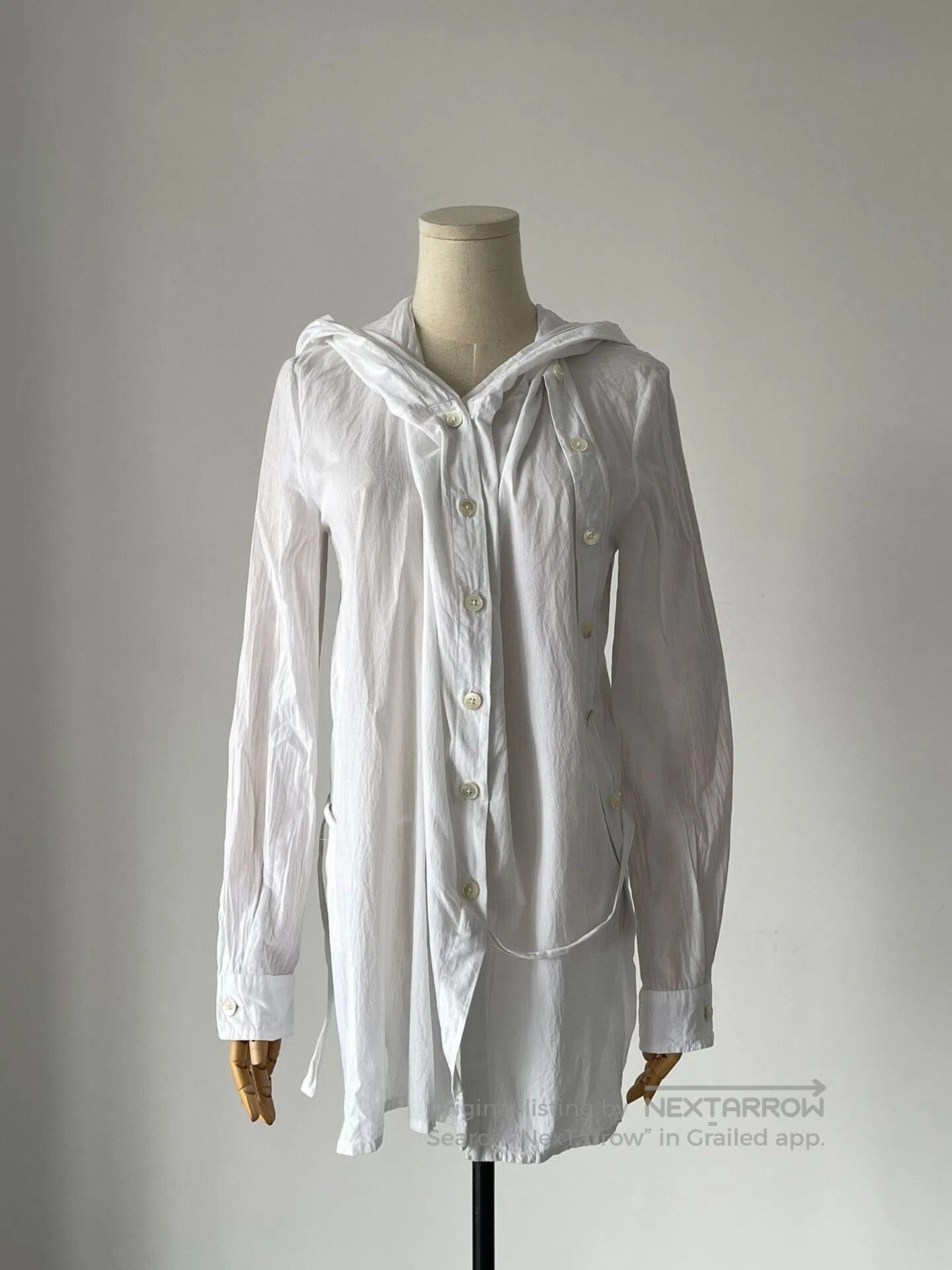 Ann Demeulemeester Ann Demeulemeester Double-breasted Hooded Shirt. Size S / US 4 / IT 40 - 2 Thumbnail
