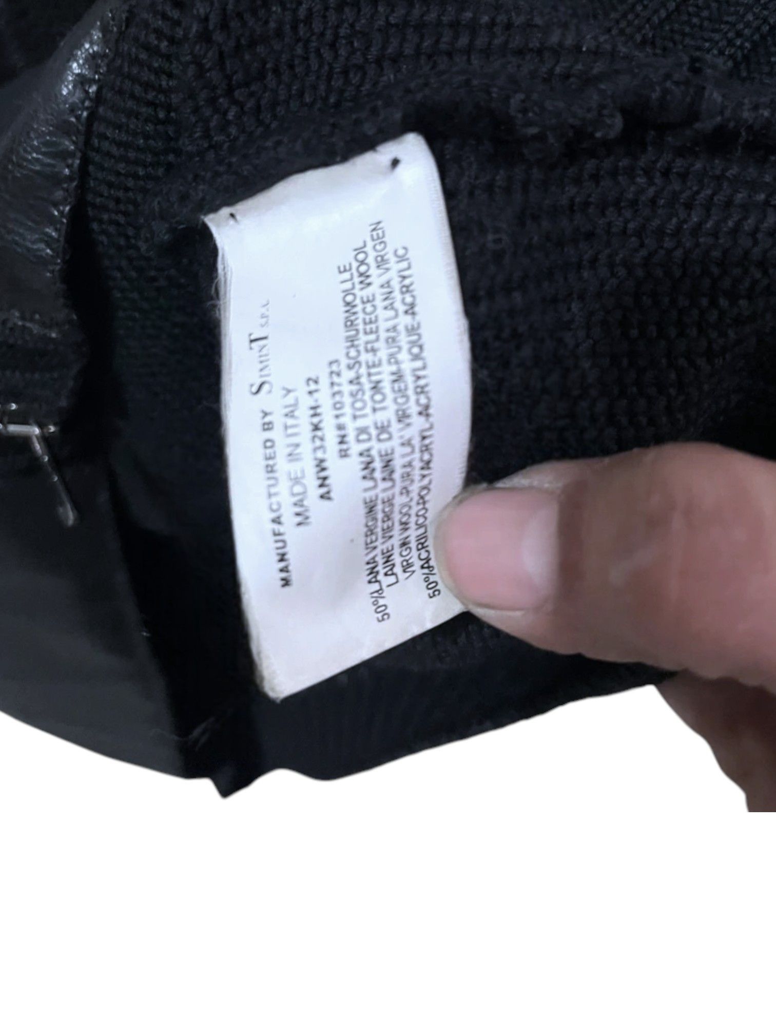 Armani Emporio Armani Mixed Media Leather Knit Jacket, Italy, 2000s Size US M / EU 48-50 / 2 - 4 Thumbnail