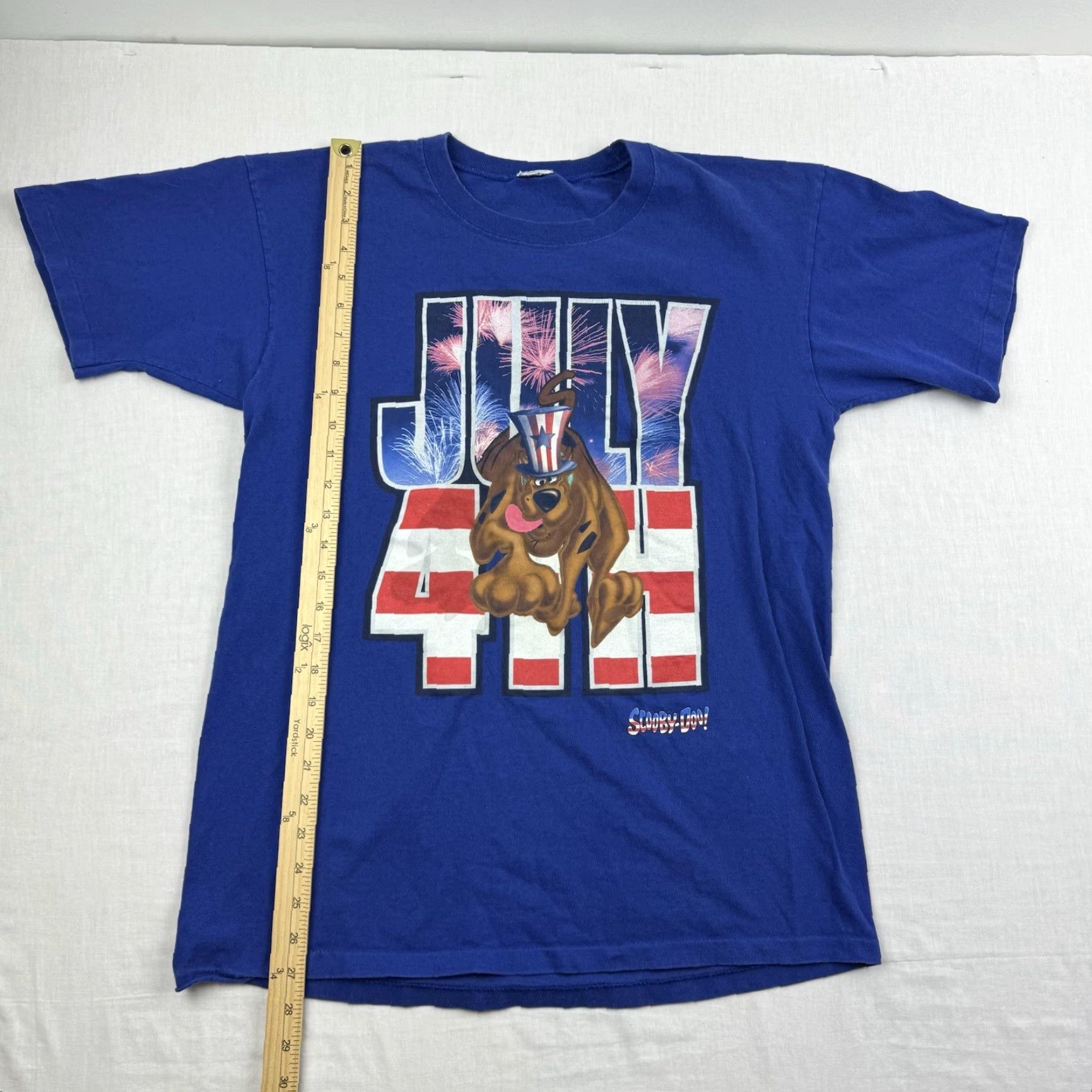 Vintage VINTAGE Scooby-Doo Shirt Adult Medium Blue 90s USA Indy 4th July Warner Bros. Mens Shirts T-Shirt Crew Neck Short Sleeve Regular Pattern Solid States Size US M / EU 48-50 / 2 - 7 Thumbnail