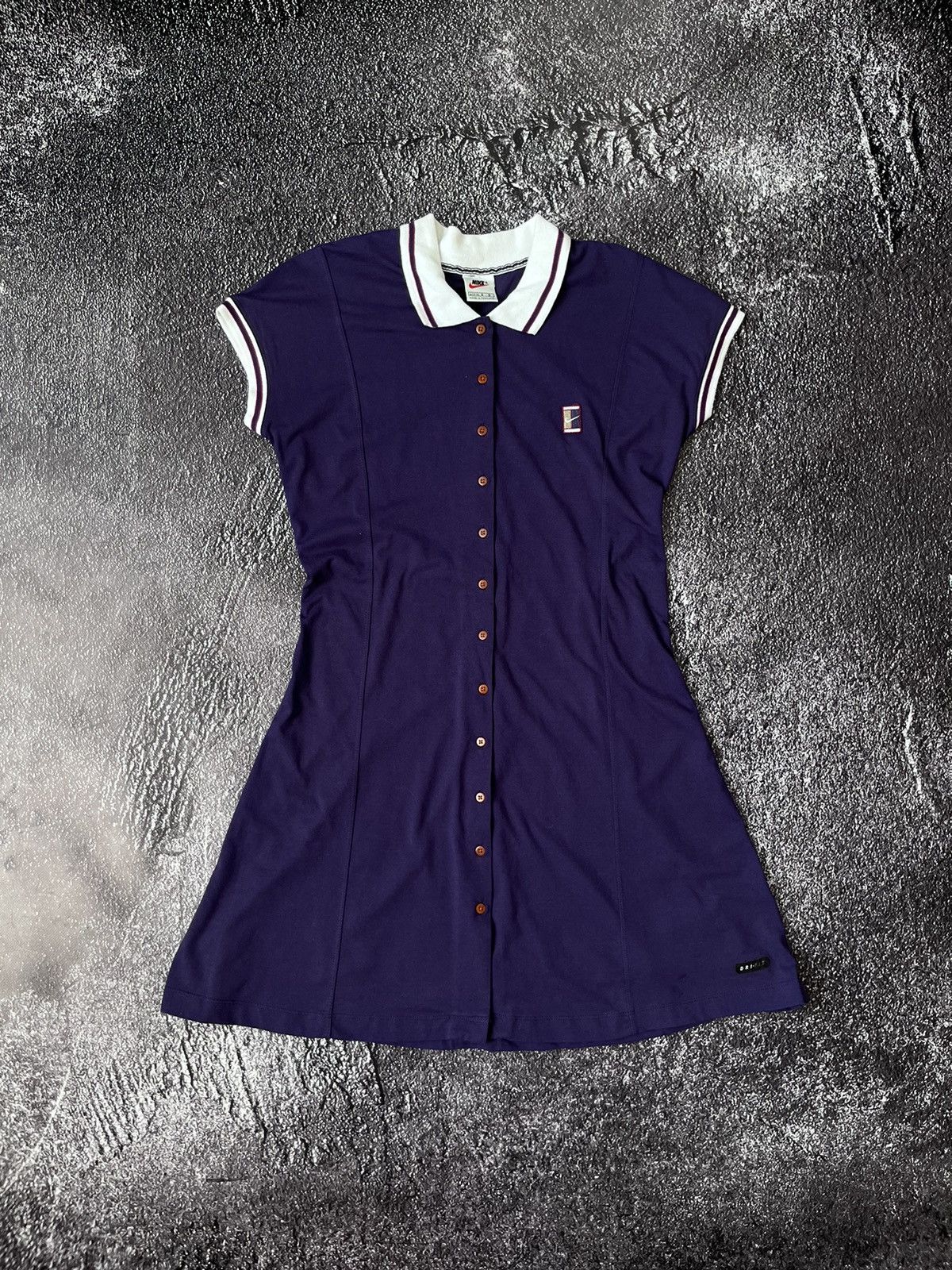 Nike Nike Court Vintage Tennis Dri-Fit Purple Dress Size L Size L / US 10 / IT 46 - 1 Thumbnail