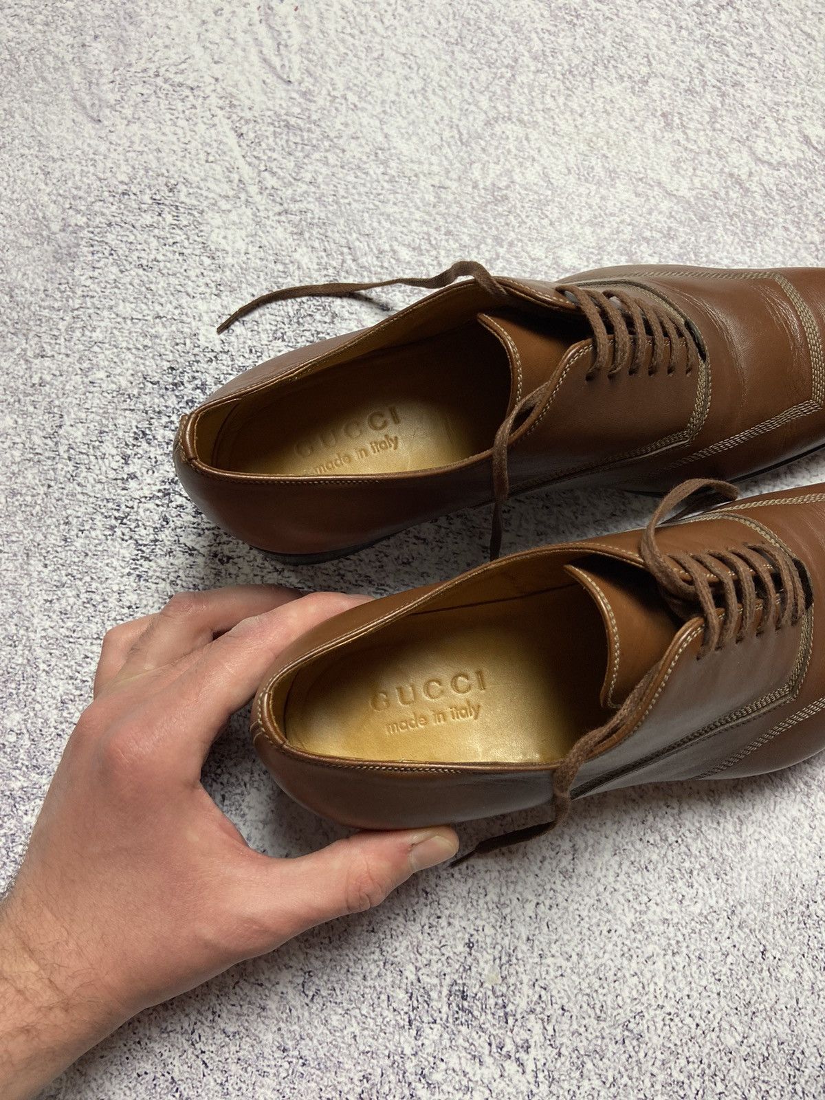 Designer × Gucci Rare Gucci Leather Shoes Italian Formal Sneakers Luxury Size US 7 / EU 40 - 13 Thumbnail
