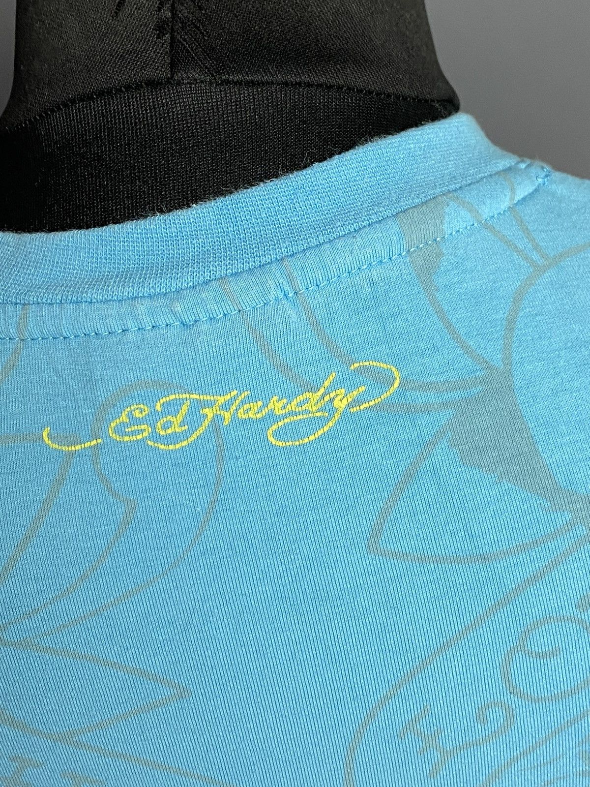 Ed Hardy Ed Hardy Cropped T-Shirt Blue Graphic Skull Animal Size M Size M / US 6-8 / IT 42-44 - 12 Thumbnail