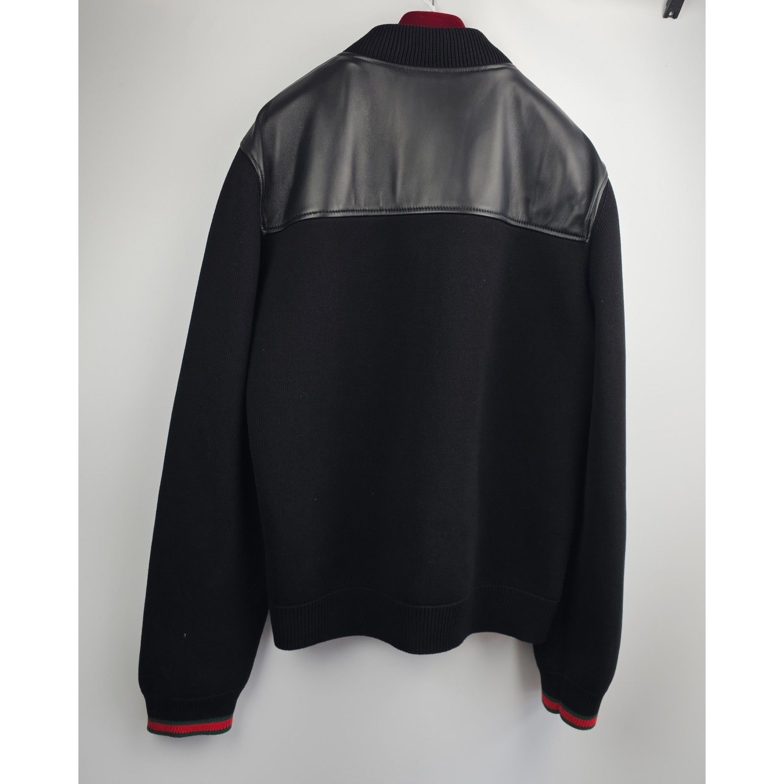 Gucci GUCCI $3980 Black Nappa Leather Bomber Jacket New & Authenti Size US XXL / EU 58 / 5 - 5 Thumbnail