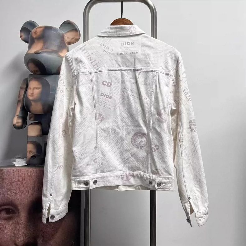 Dior Dior Denim Jacket with Newspaper Print-2505 Size US L / EU 52-54 / 3 - 2 Thumbnail