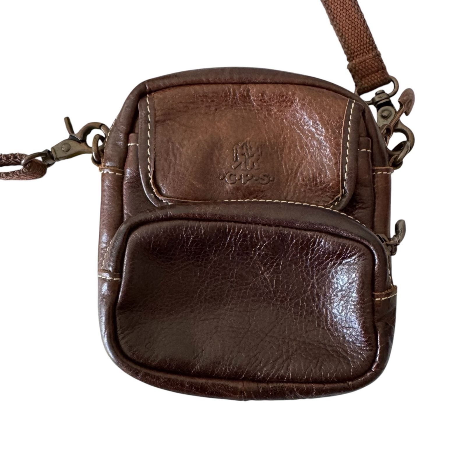 Other CPS Leather Mini Crossbody Convertible Belt Bag Purse Brown Size ONE SIZE - 9 Thumbnail