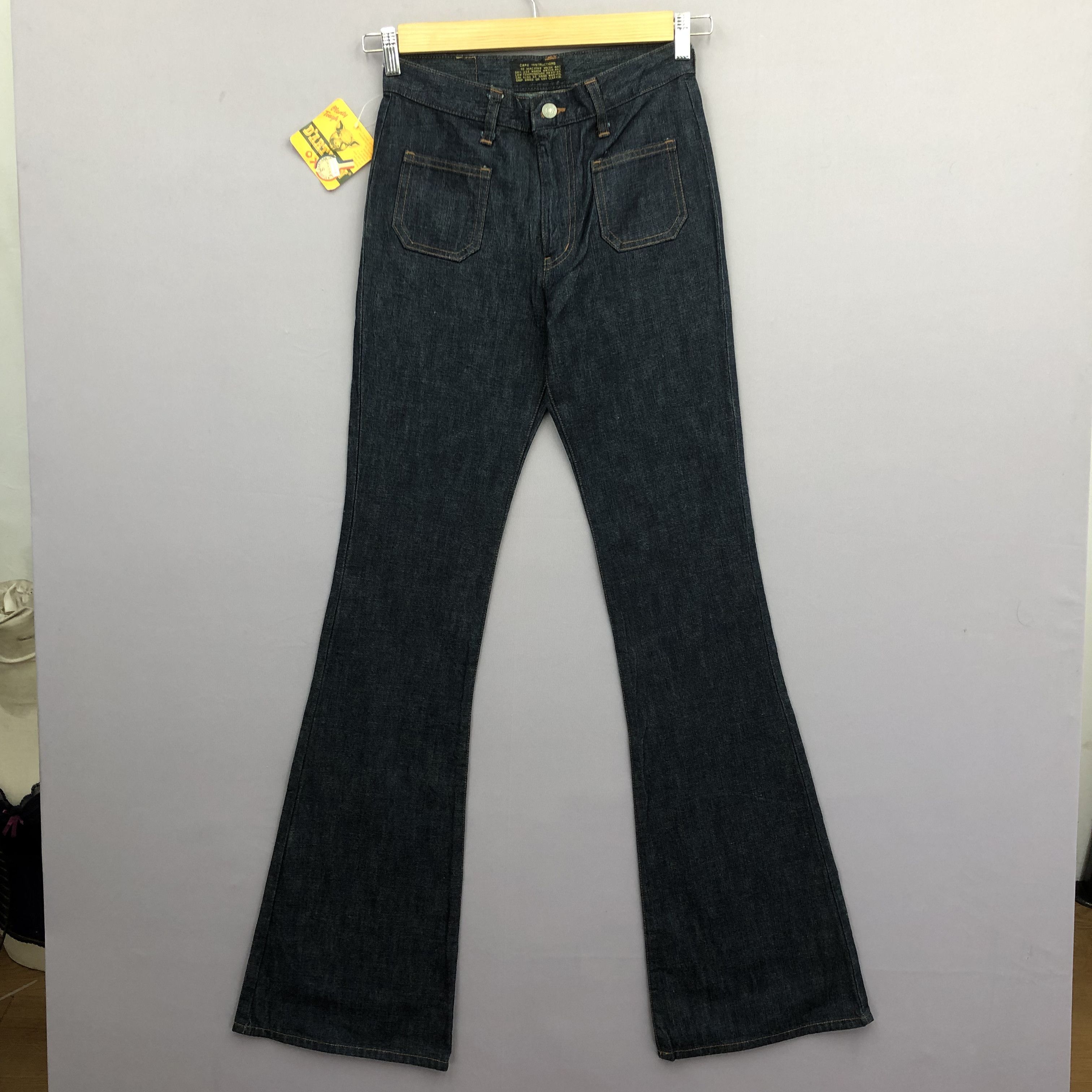 Studio D'Artisan Vintage NWT 90s Studio D'Artisan Bush Pants Flare Blue Jeans Size 26" / US 2 / IT 38 - 1 Thumbnail