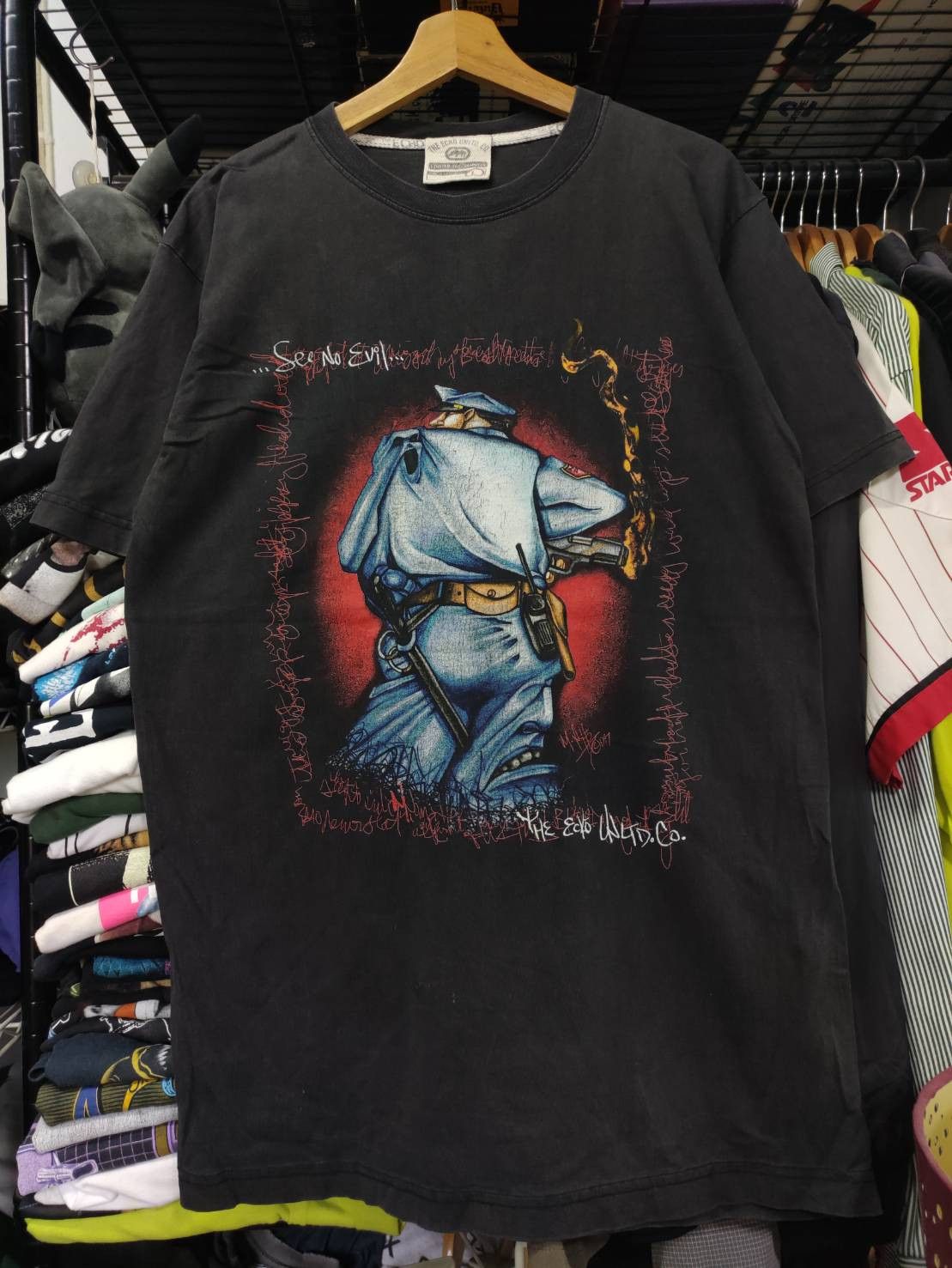 Ecko Unltd. Rare Vtg 90's Ecko Unltd " See No Evil " Limited Made in USA Size US L / EU 52-54 / 3 - 3 Thumbnail