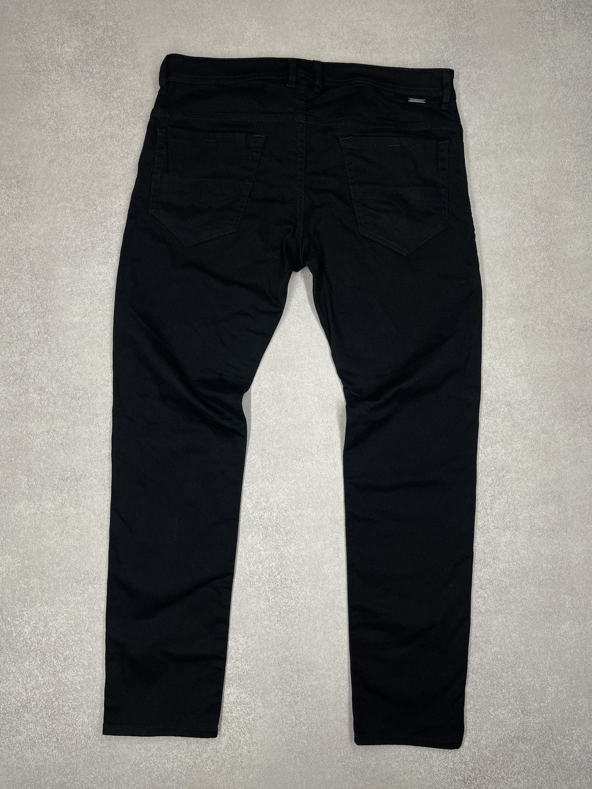 Diesel Mens Diesel Thommer Full Black Denim Jeans Y2K Skull Size US 36 / EU 52 - 2 Thumbnail
