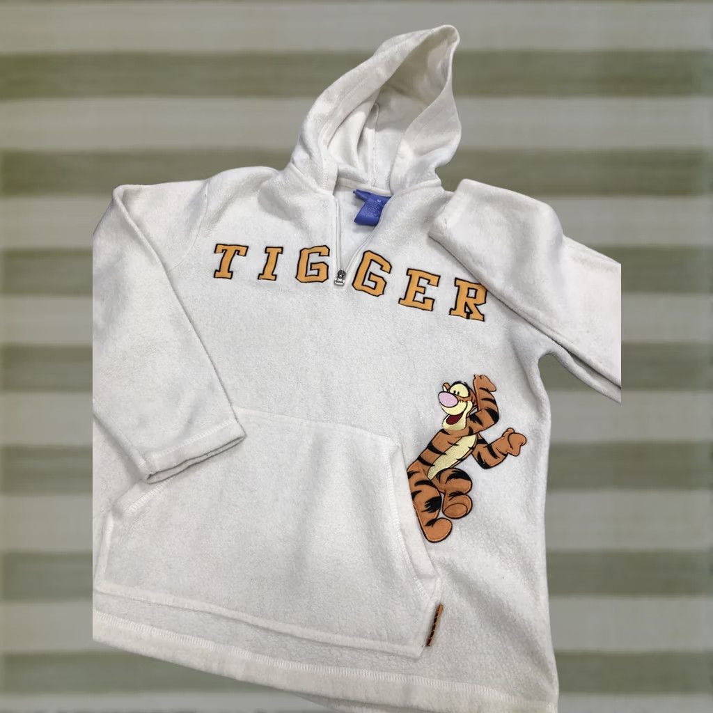 Disney Disney Womens Hoodie Beige Fleece Kangaroo Pocket 1/4 Zip Tigger Med Size M / US 6-8 / IT 42-44 - 1 Thumbnail