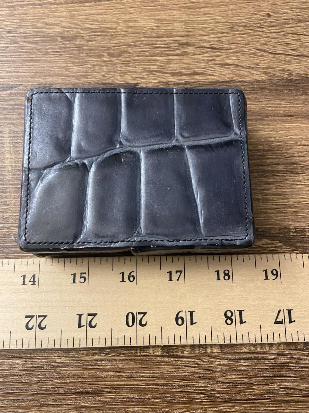 Jean Paul Gaultier Jean Paul Gaultier Gray Crocodile Leather Cigarette Case Box Size ONE SIZE - 4 Thumbnail