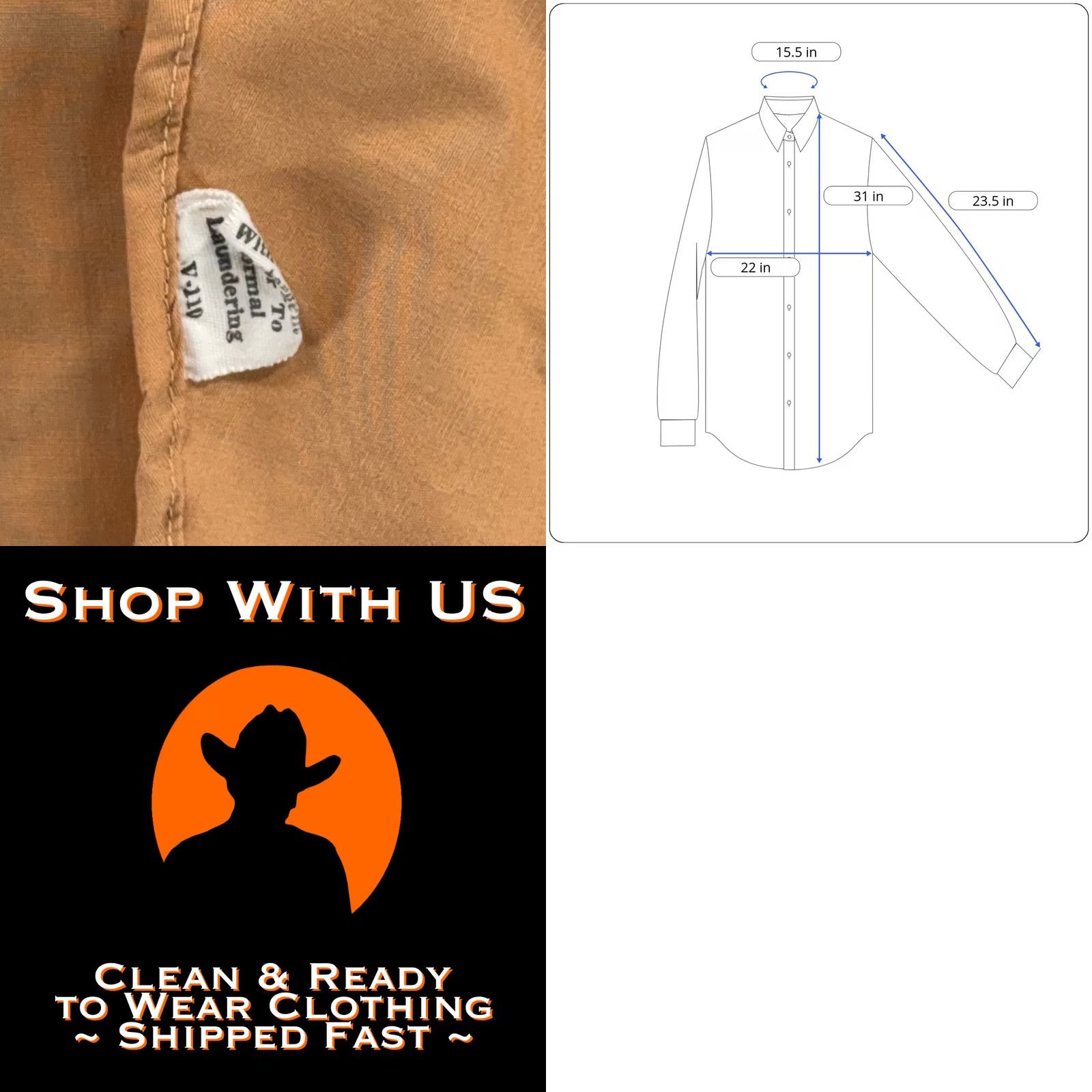 Van Heusen VINTAGE Van Heusen Shirt Men Brown 70s Century Dacron Button-Up Long Sleeve Size US M / EU 48-50 / 2 - 8 Thumbnail