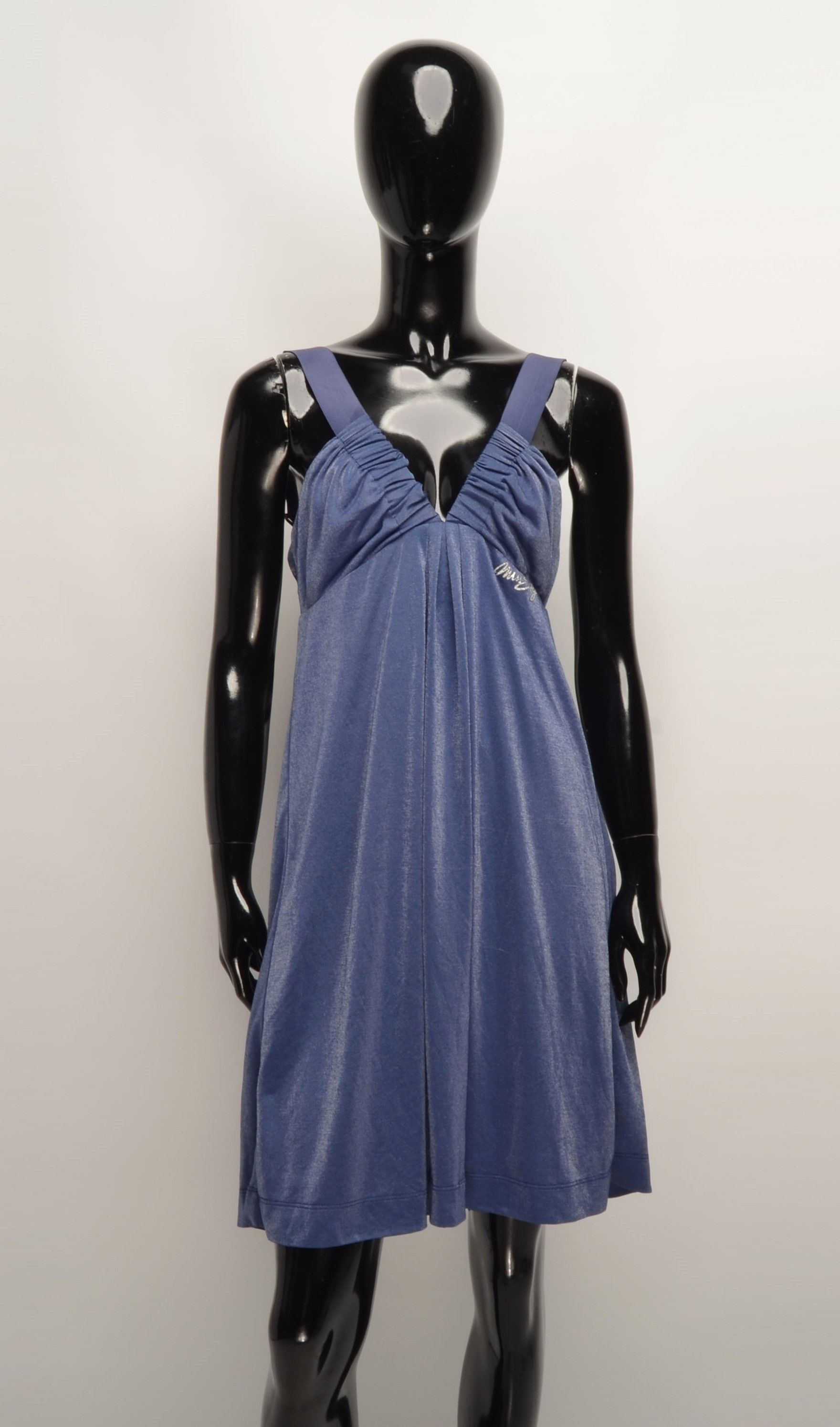 Miss Sixty × Vintage Miss Sixty Y2K Coquette Blue Sparkle Mini Dress Size M / US 6-8 / IT 42-44 - 1 Thumbnail